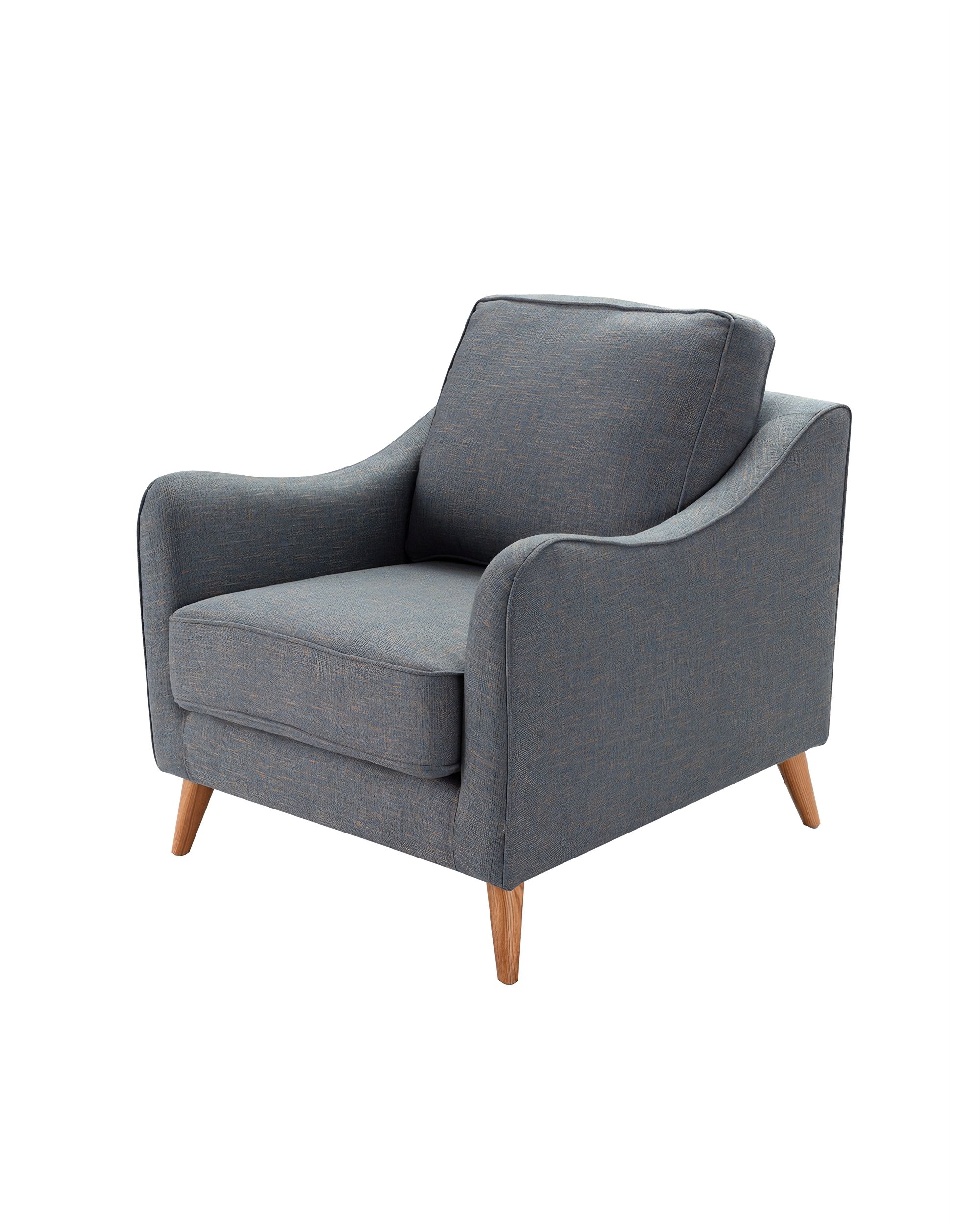 Křeslo Venuste denim blue/brown