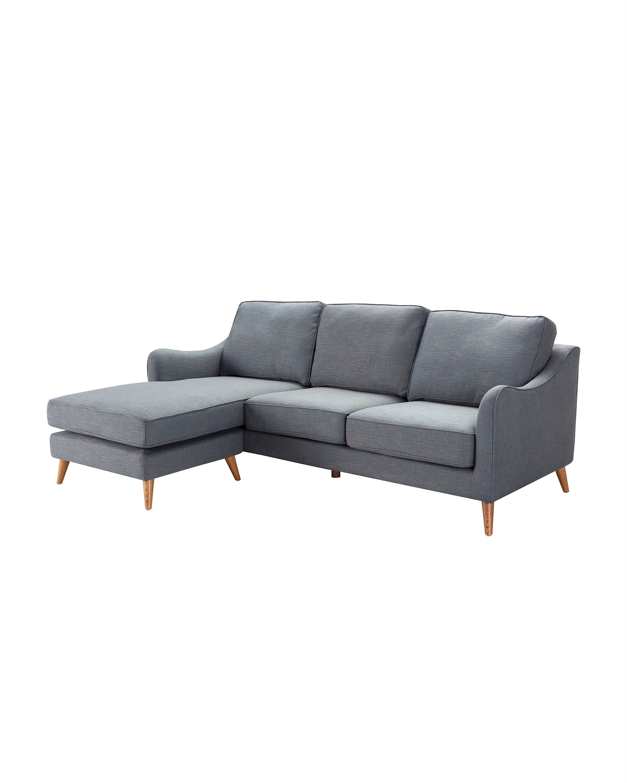 Rohová pohovka Venuste denim blue/brown