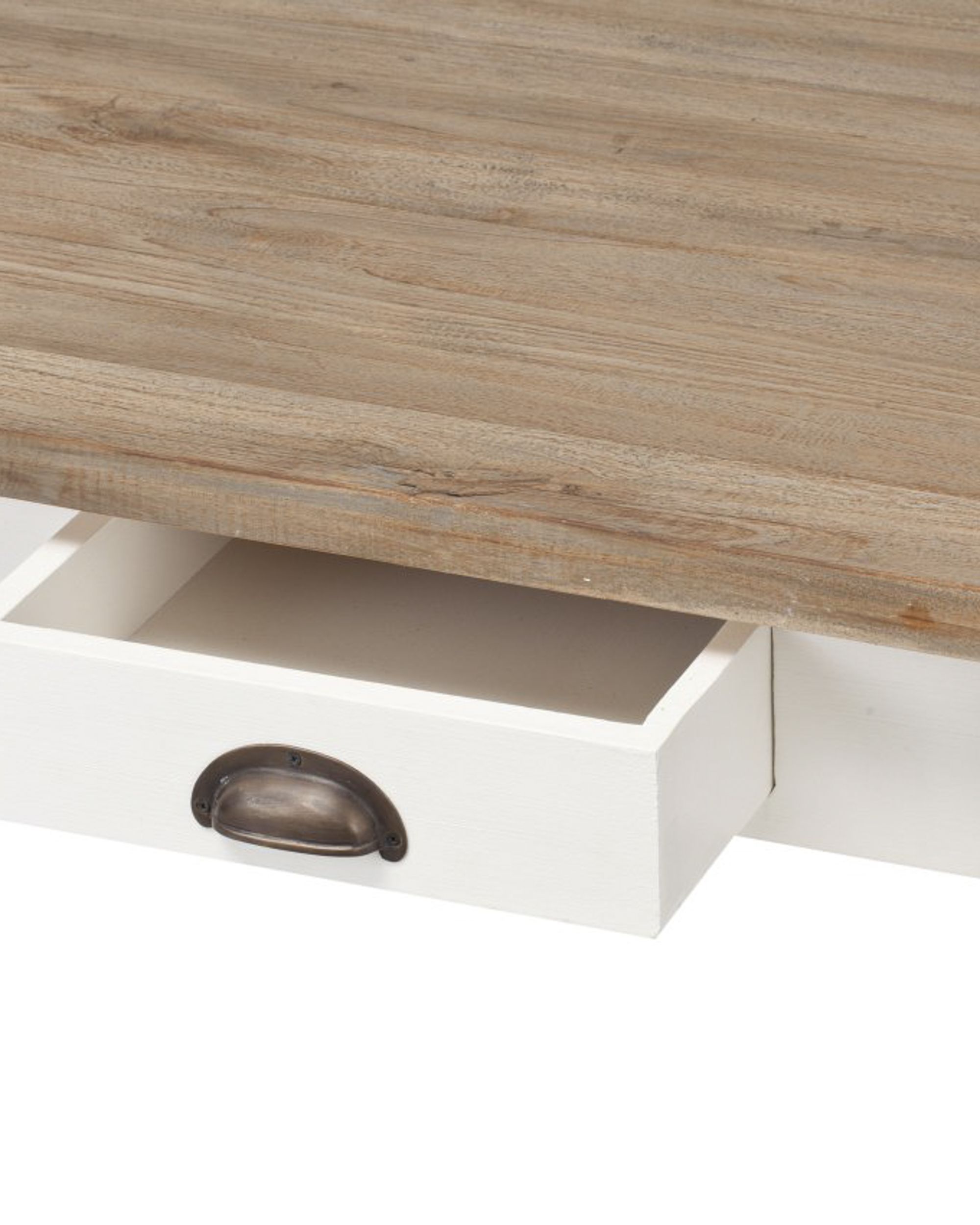 Stolek - lavice Milton white&natural 130x75x45cm (hover)