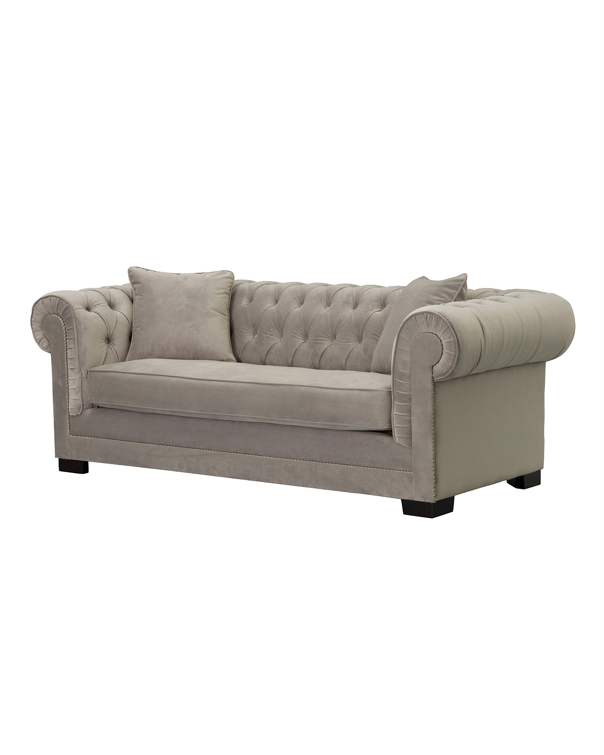 Pohovka Chesterfield Classic Velvet Light Grey 3-místná