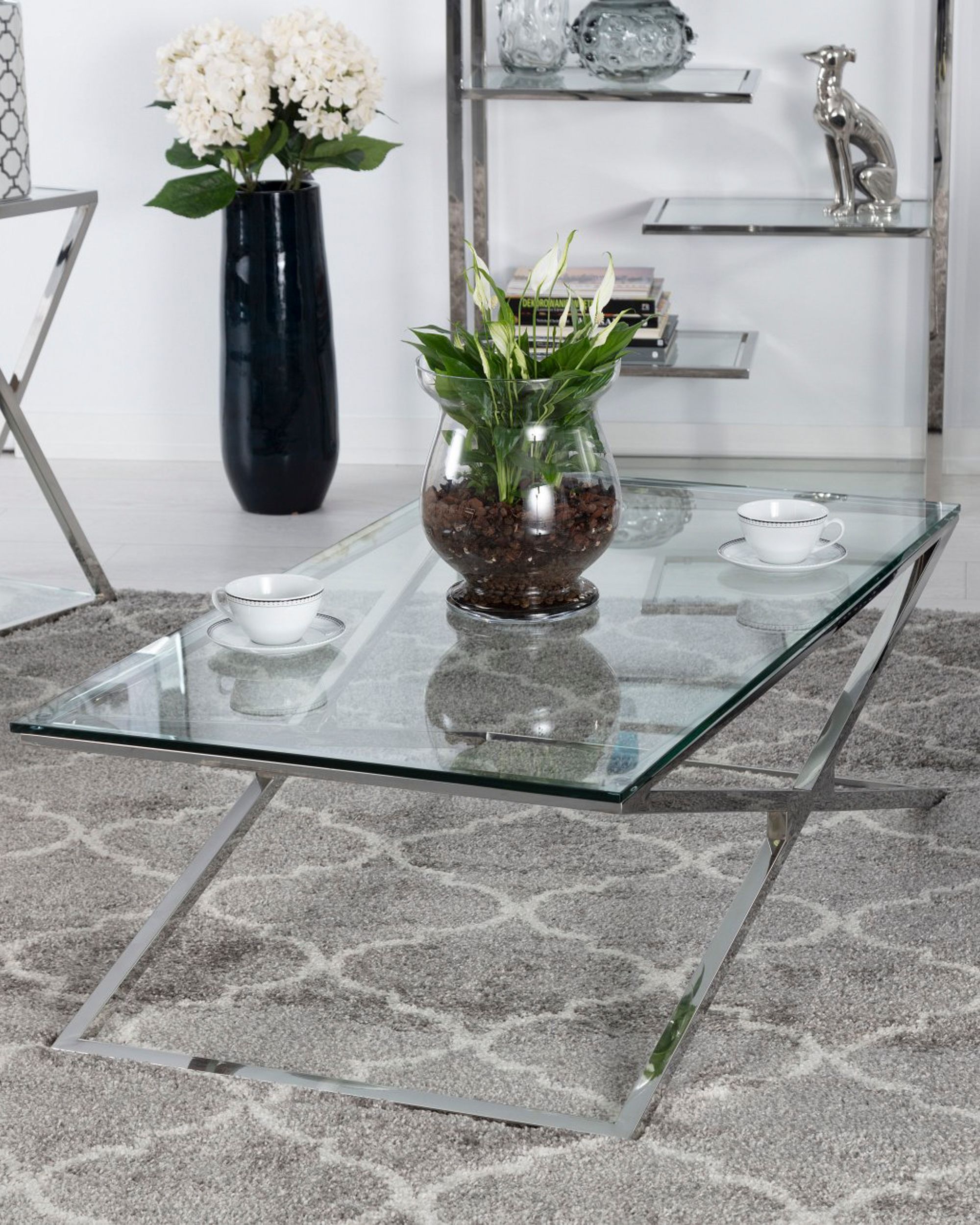 Stolek Flavio silver 130x70x41cm (hover)