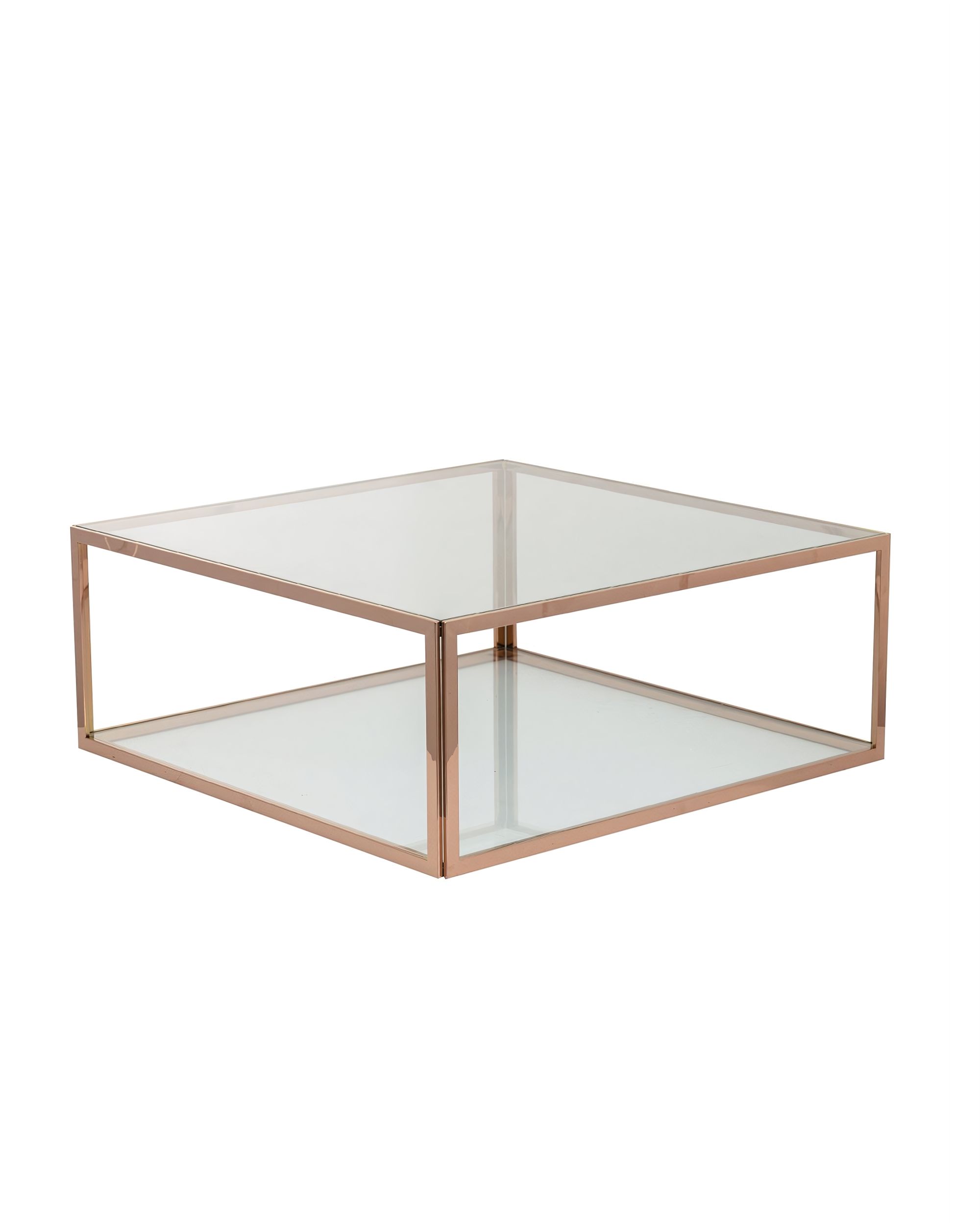 Konferenční stolek Qube rose gold 100x100x40cm