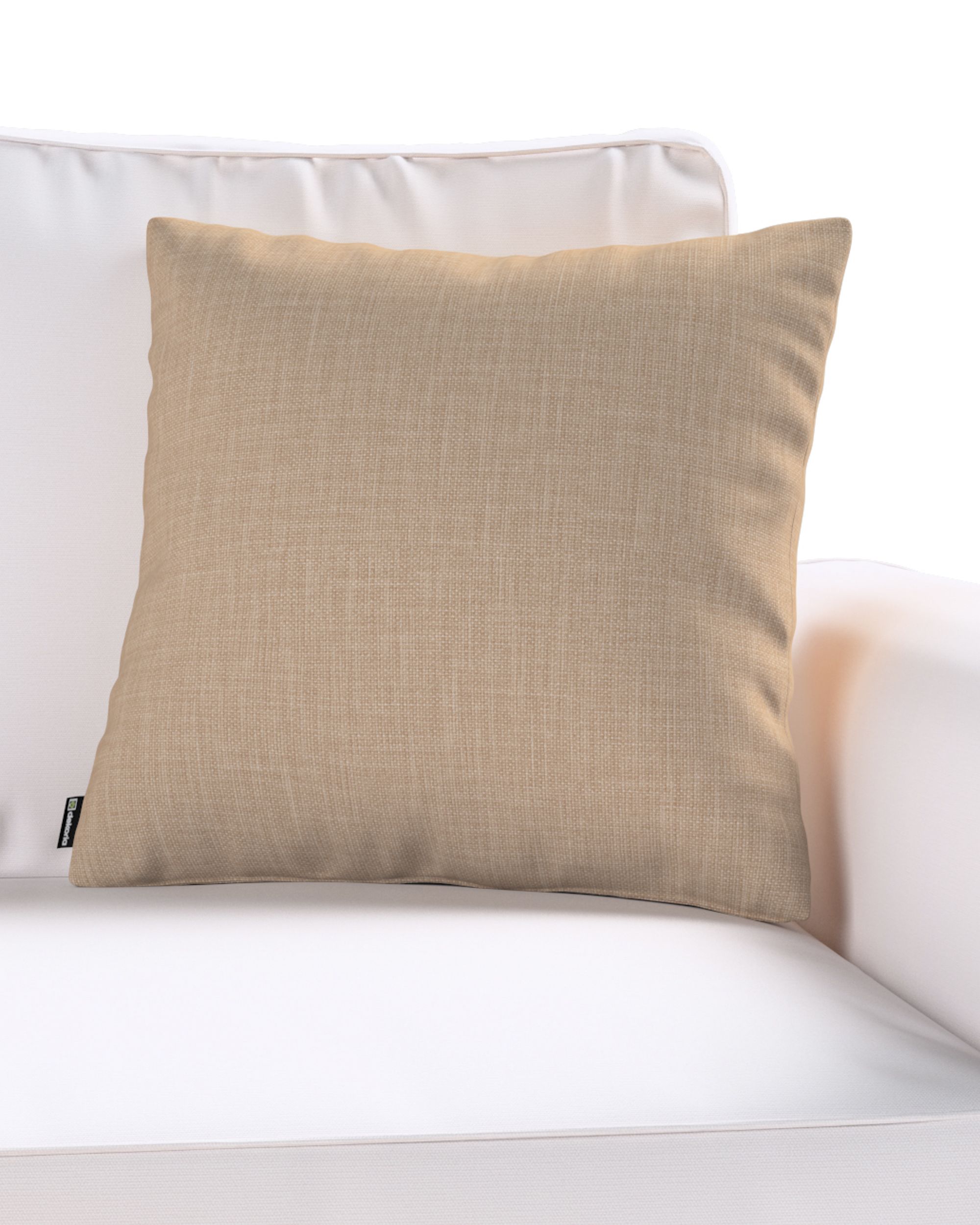 Kinga - potah na polštář jednoduchý barva béžová látka pletený vzor (hover)