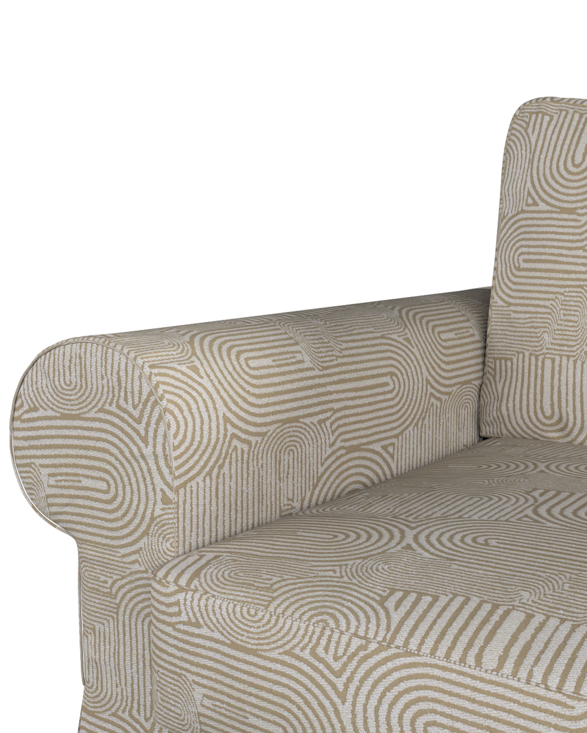 Potah na pohovku IKEA Backabro rozkládací se šezlongem barva béžová látka pletený vzor, vzorované (hover)