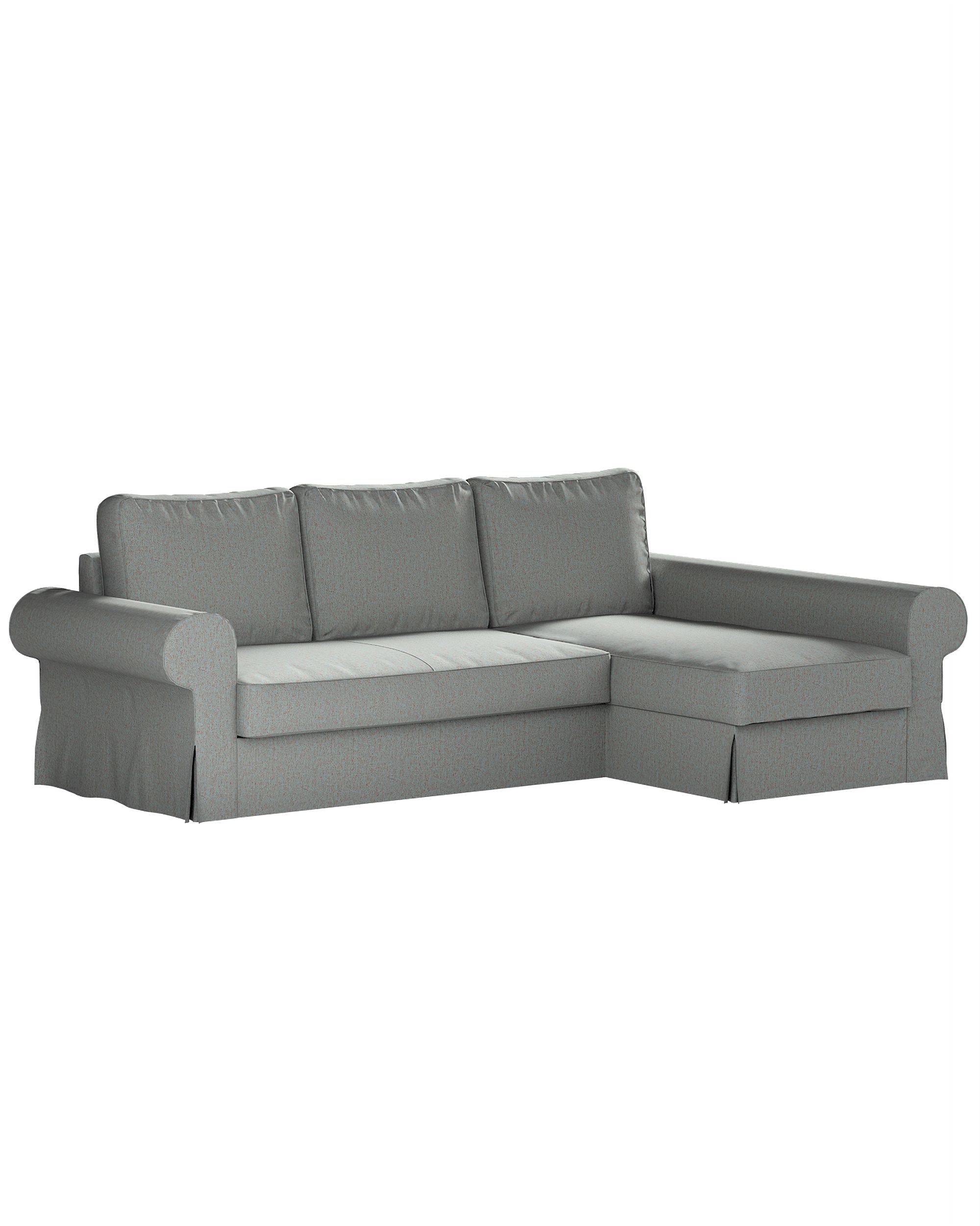 Potah na pohovku IKEA Backabro rozkládací se šezlongem barva modrá látka pletený vzor