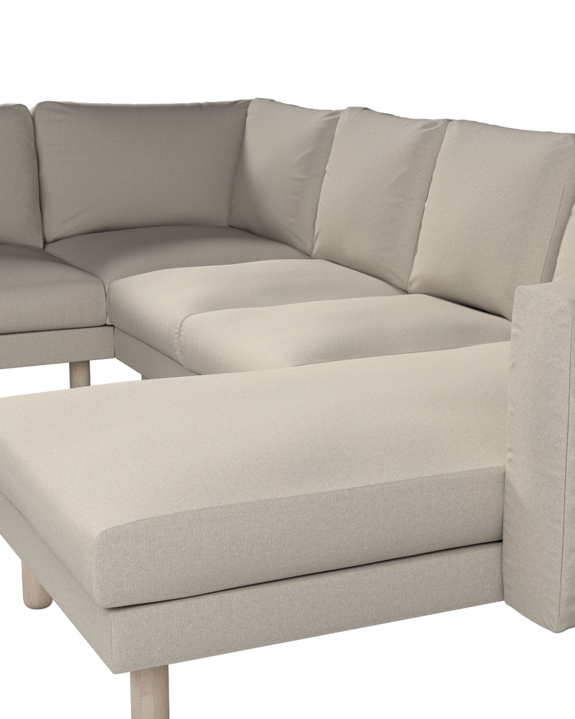 Potah na pohovku IKEA Norsborg rohová, 5-místná se šezlongem barva šedá látka pletený vzor (hover)