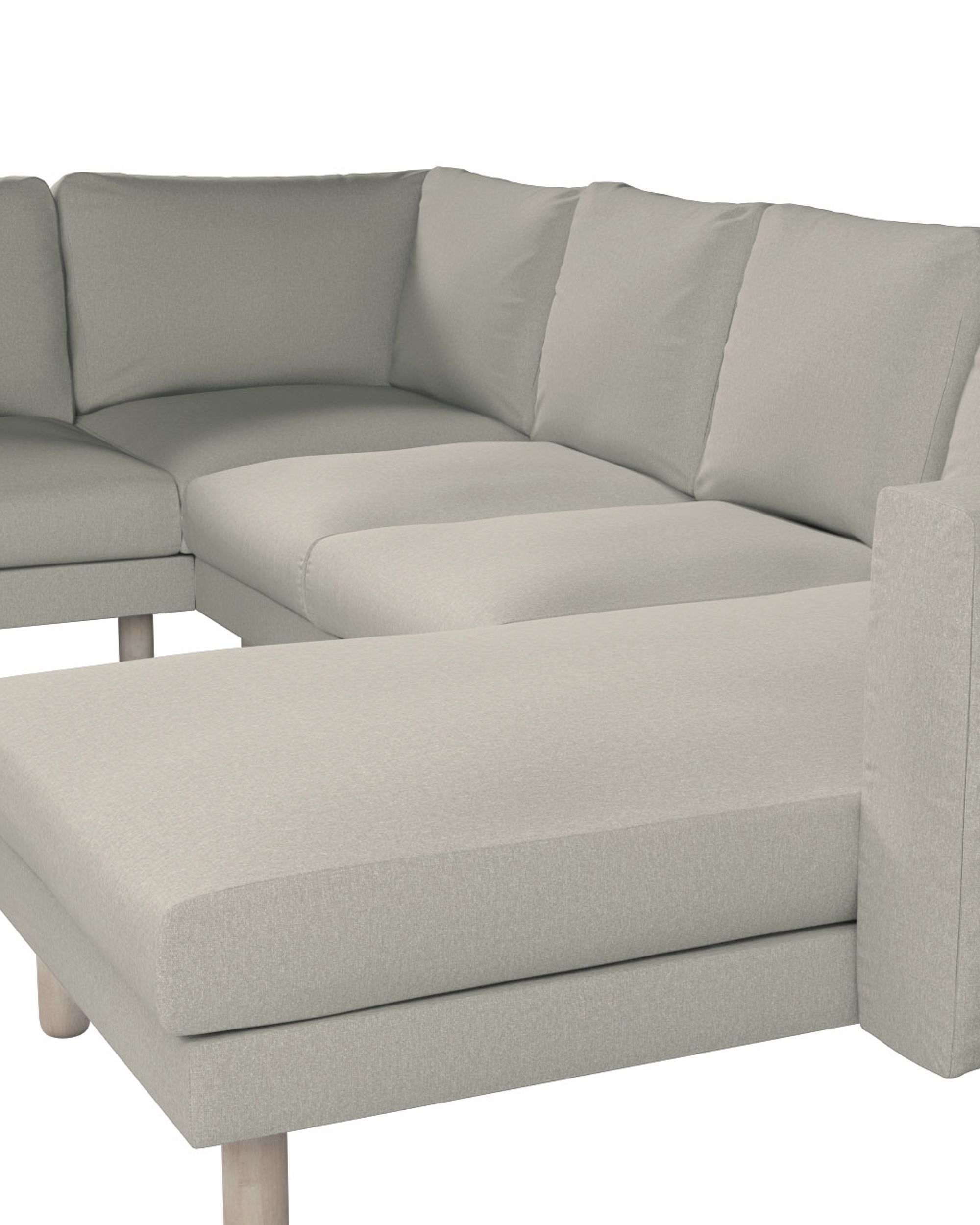 Potah na pohovku IKEA Norsborg rohová, 5-místná se šezlongem barva béžová látka pletený vzor (hover)