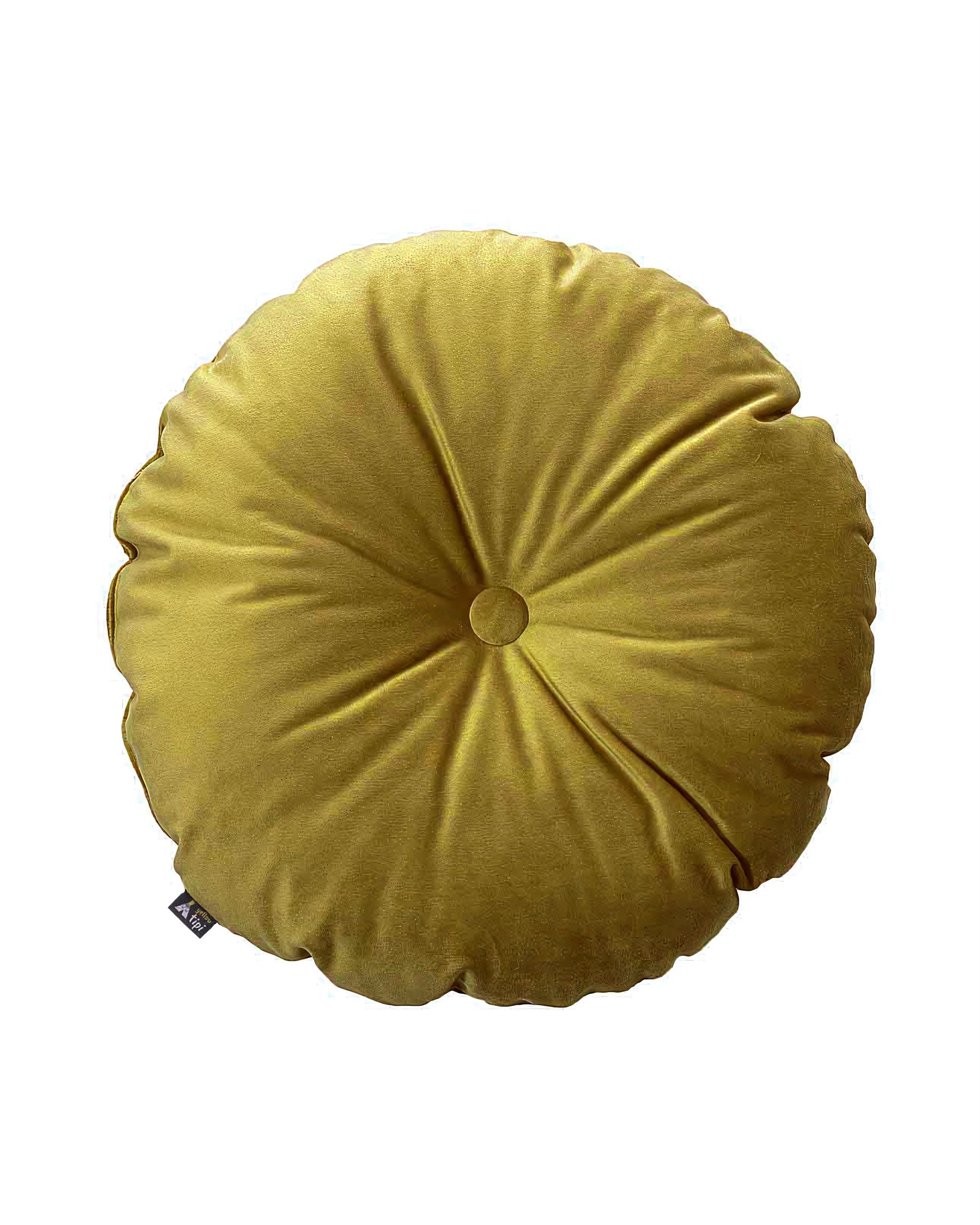 Sametový polštář s knoflíkem barva zelená látka lesklé, sametová