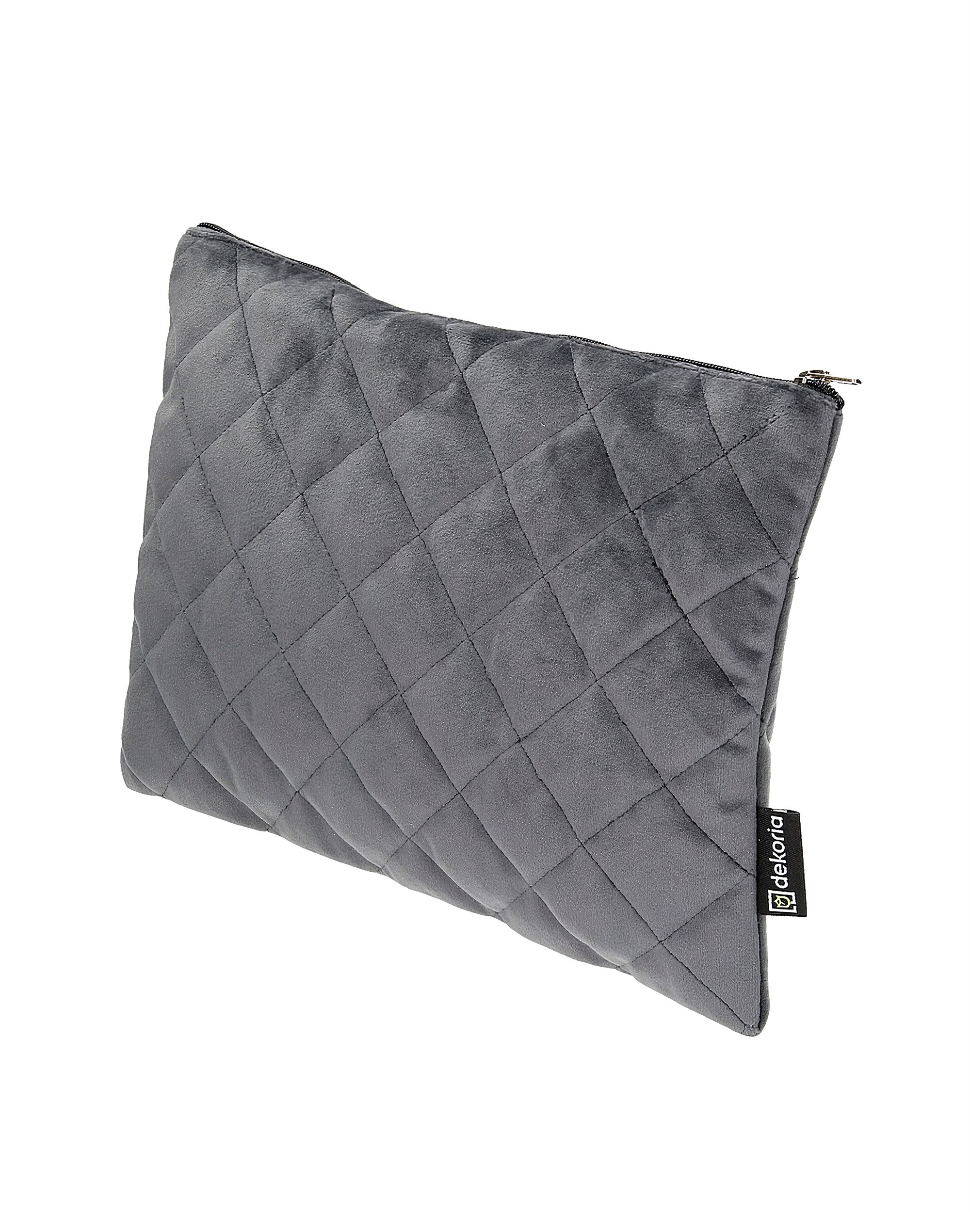 Pouzdro na tablet Velvet barva šedá látka lesklé, sametová