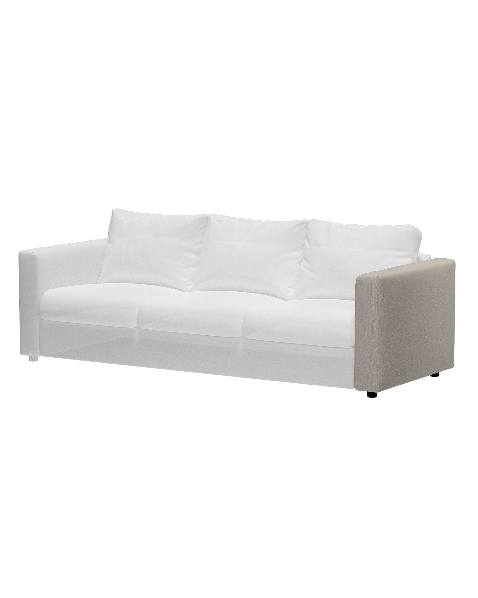 Potah na područku Vimle barva šedá látka pletený vzor
