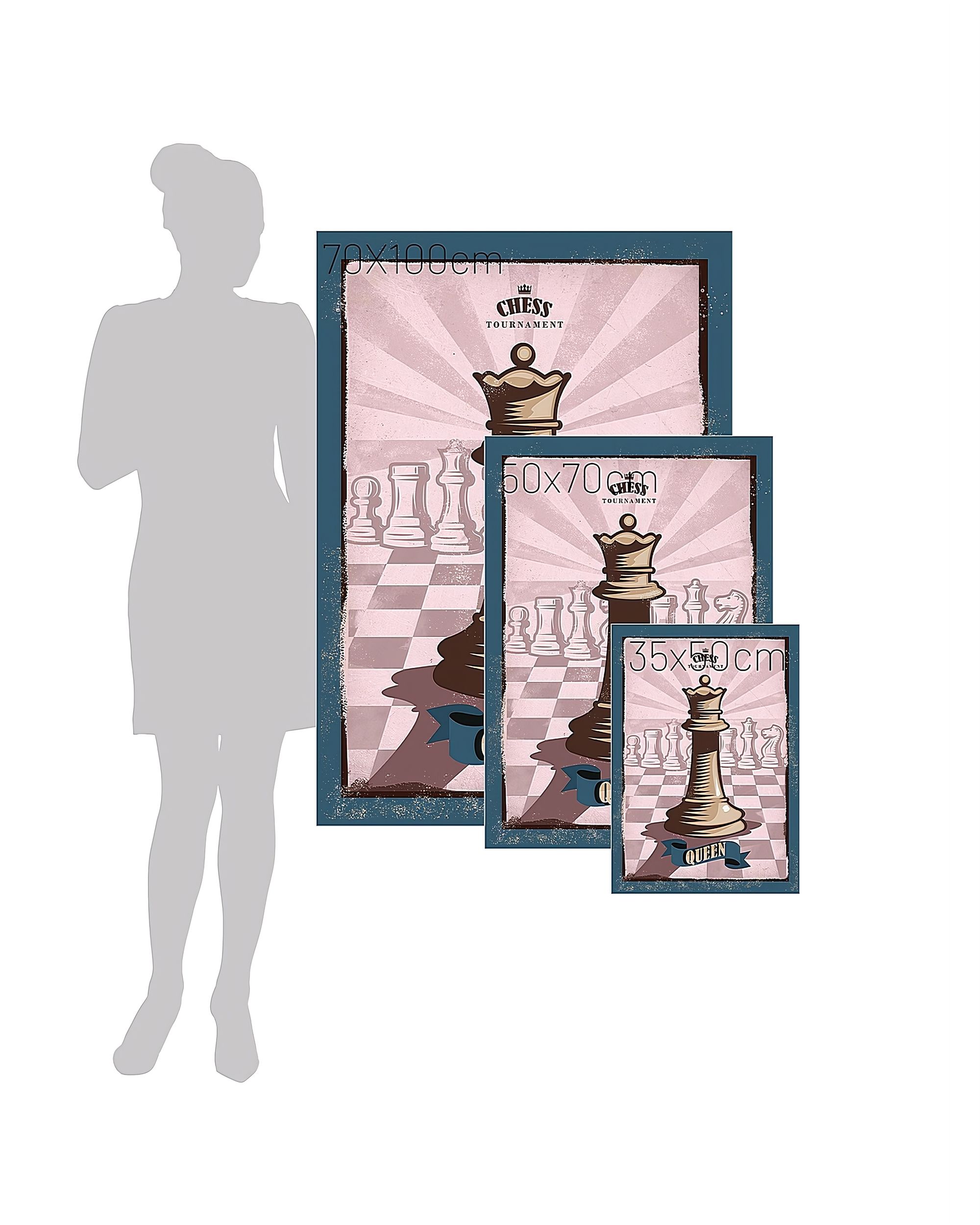 Obraz na plátně Vintage Chess II (hover)