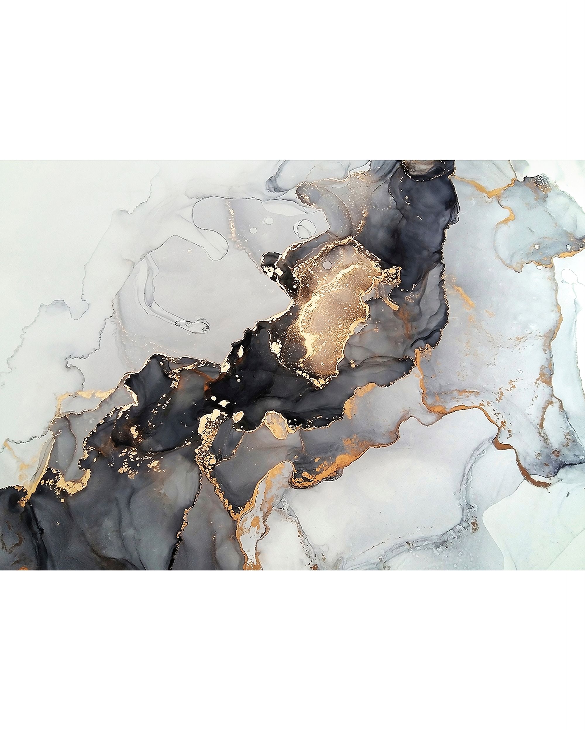Obraz na plátně Black&Gold Abstraction