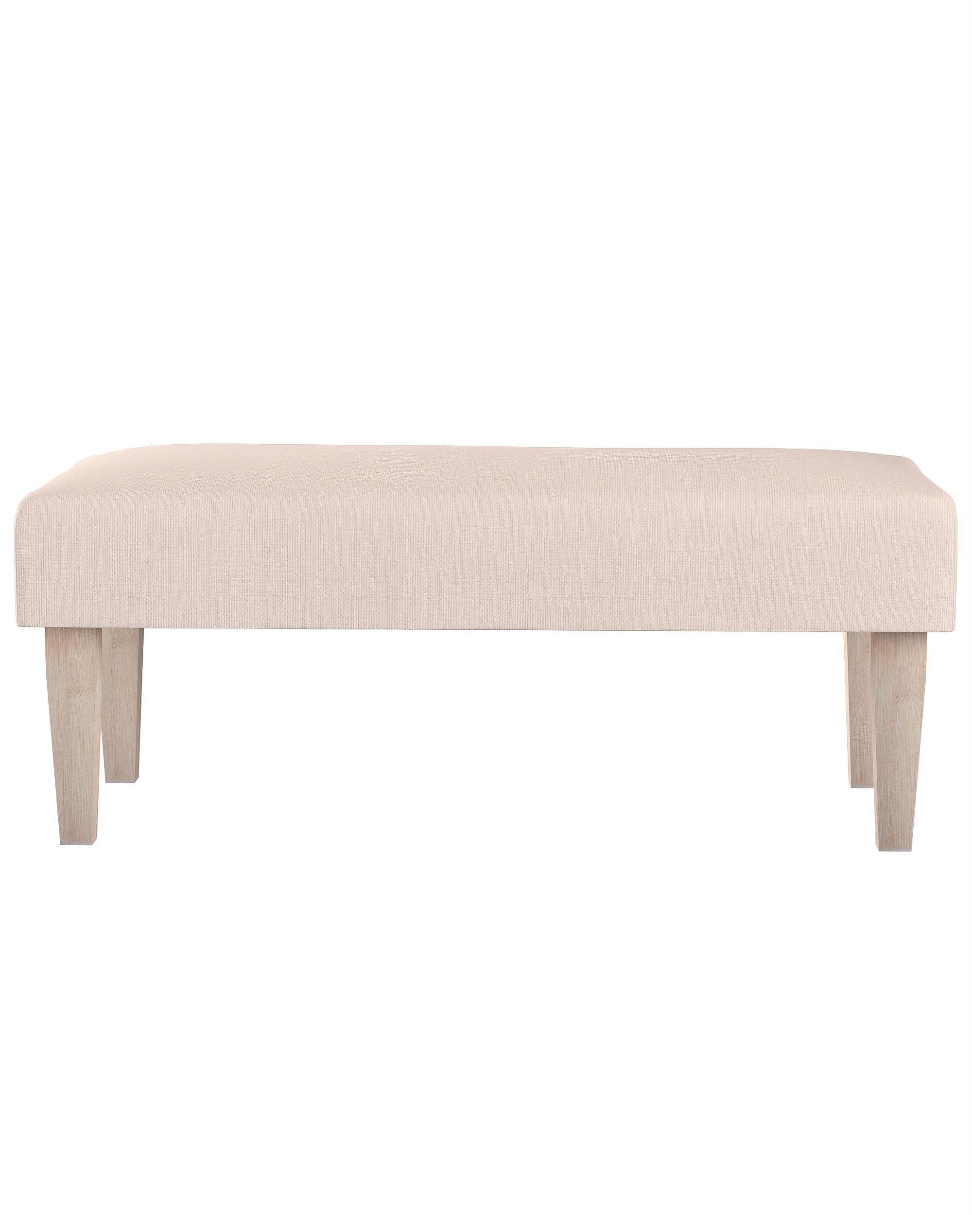 Dlouhá lavička 100x40cm barva růžová látka pletený vzor (hover)