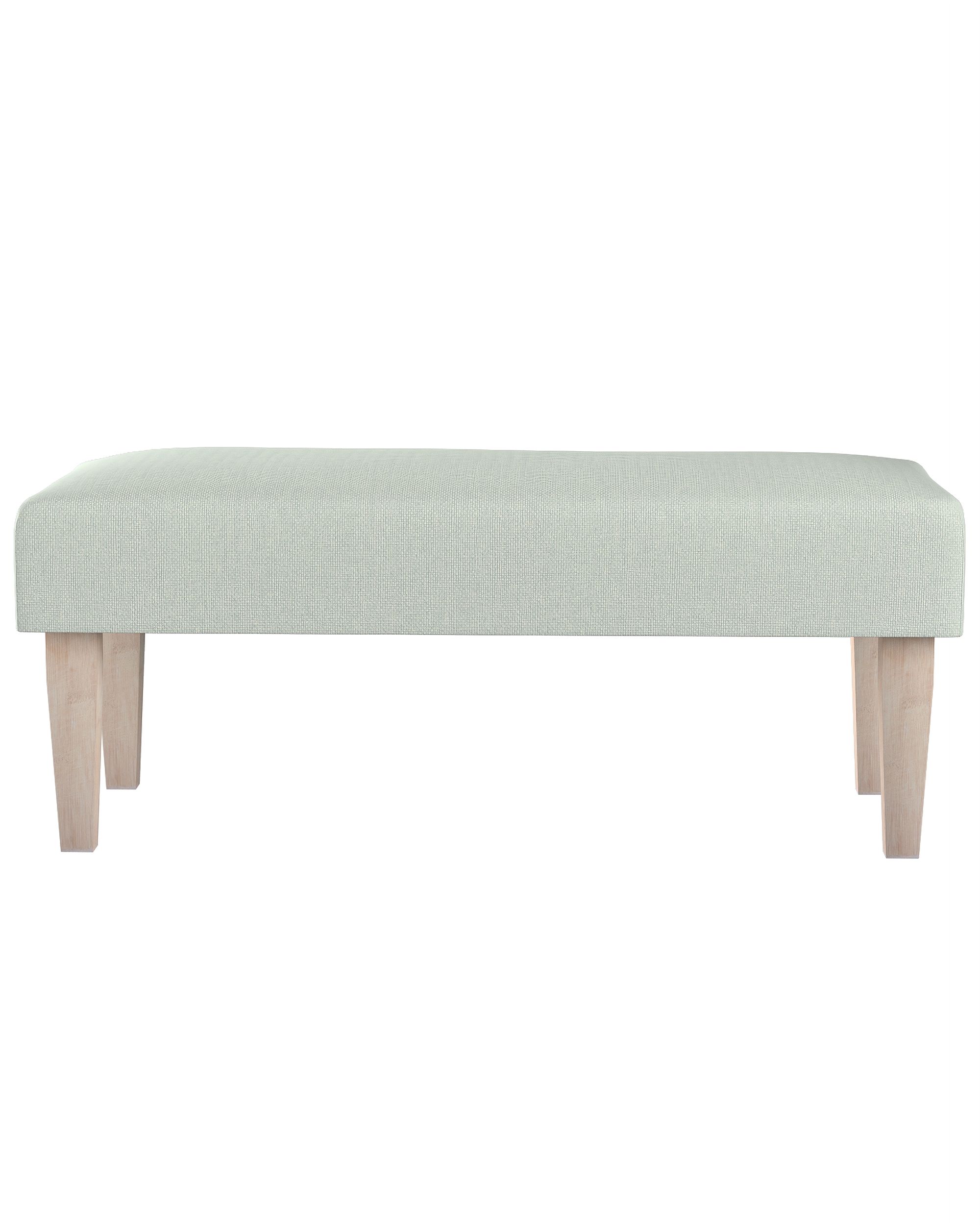 Dlouhá lavička 100x40cm barva modrá látka pletený vzor (hover)