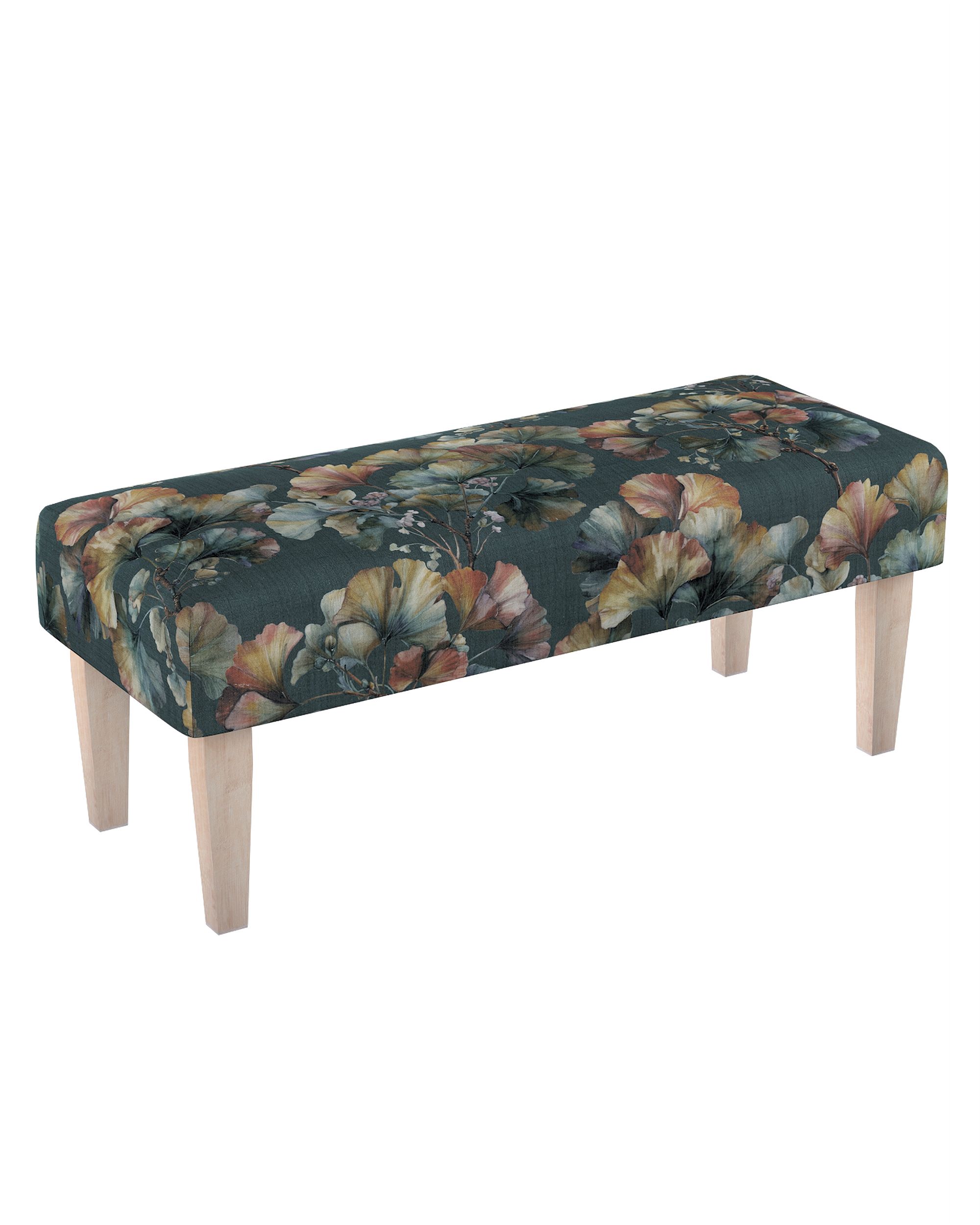 Dlouhá lavička 100x40cm barva vícebarevná látka pletený vzor, vzorované
