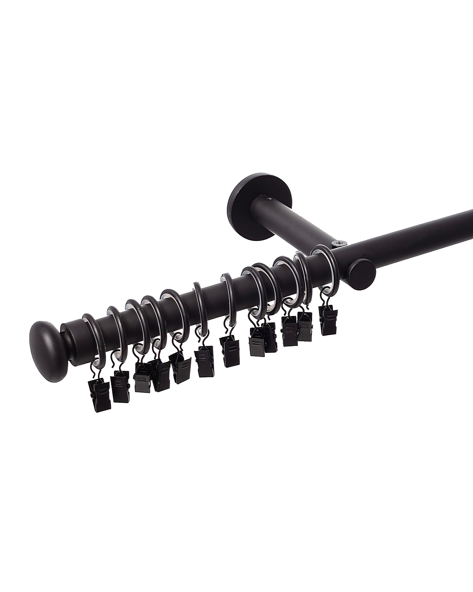 Jednoduchá garnýž Modern black matt 160cm