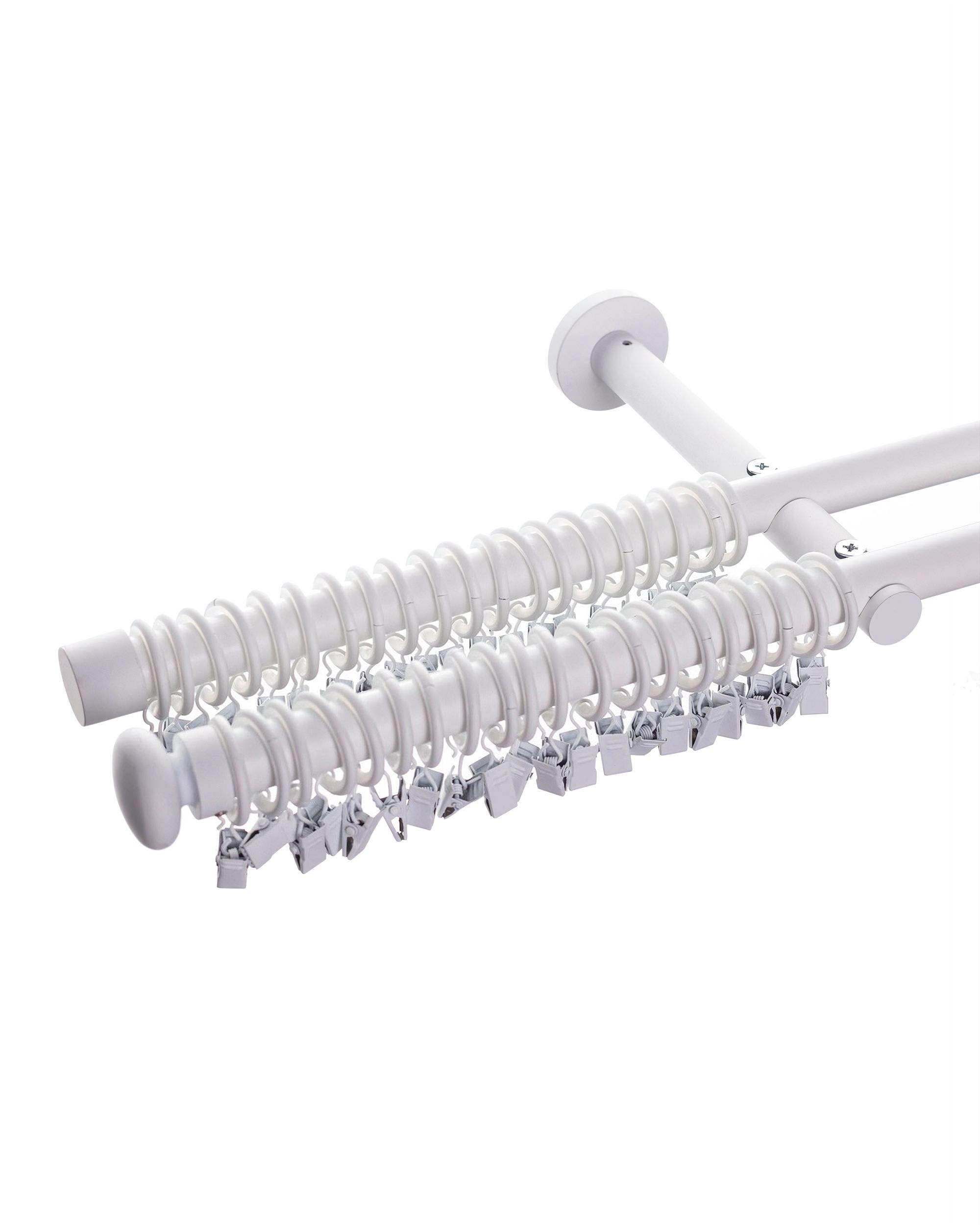 Dvojitá garnýž Modern white matt 160 cm