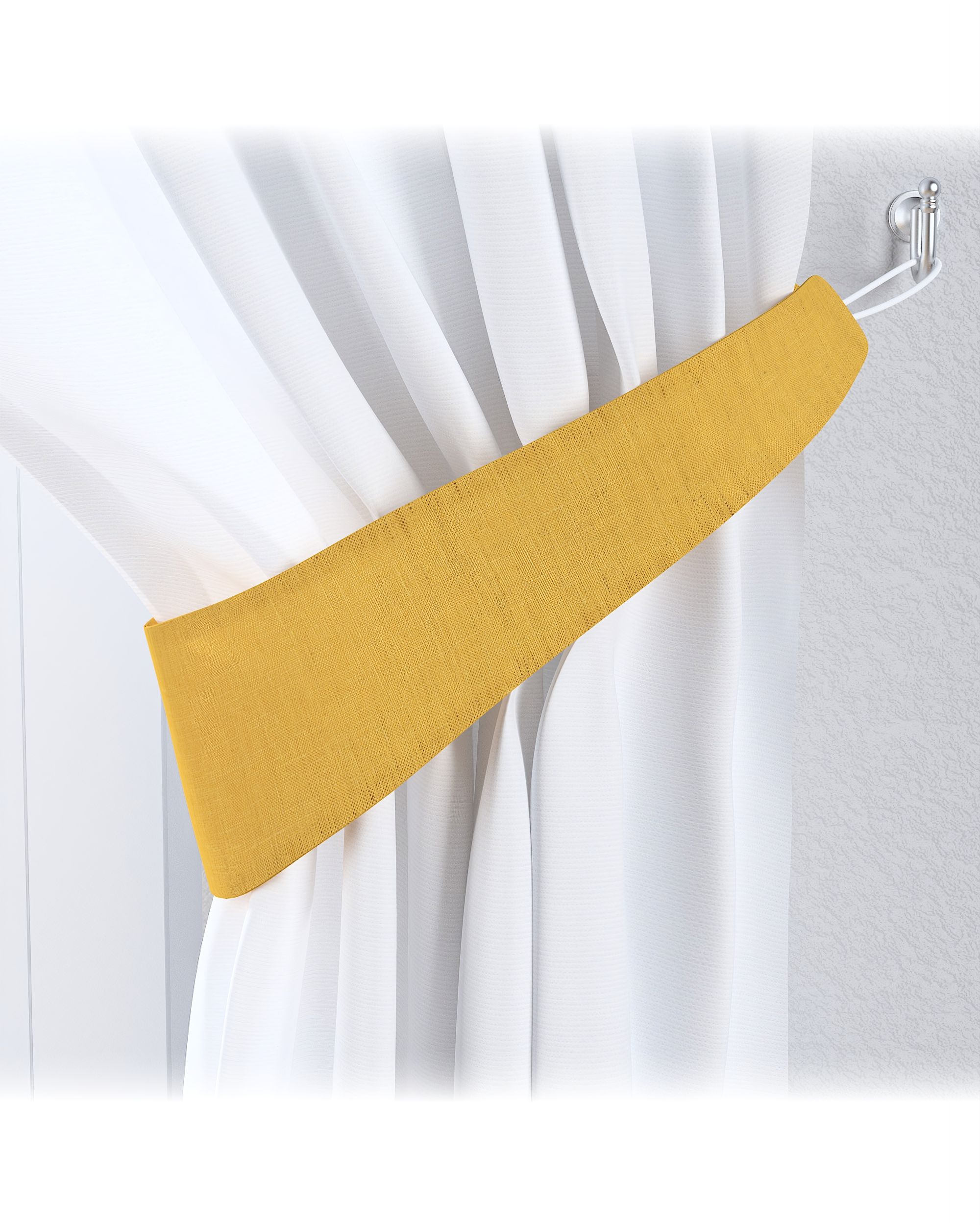 Úvaz Victoria barva žlutá látka poloprůhledná, pletený vzor