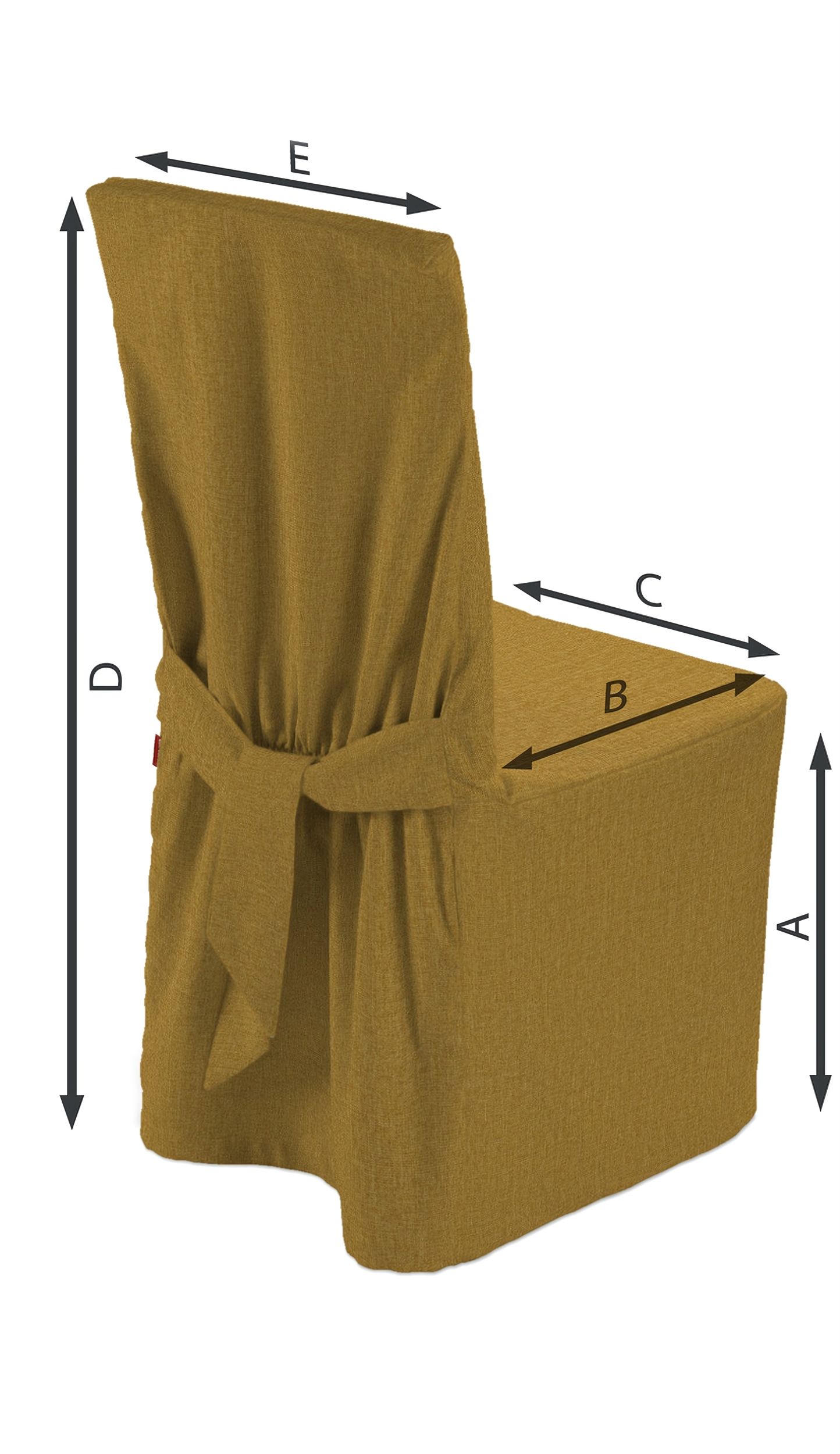 Návlek na židli barva žlutá látka pletený vzor (hover)