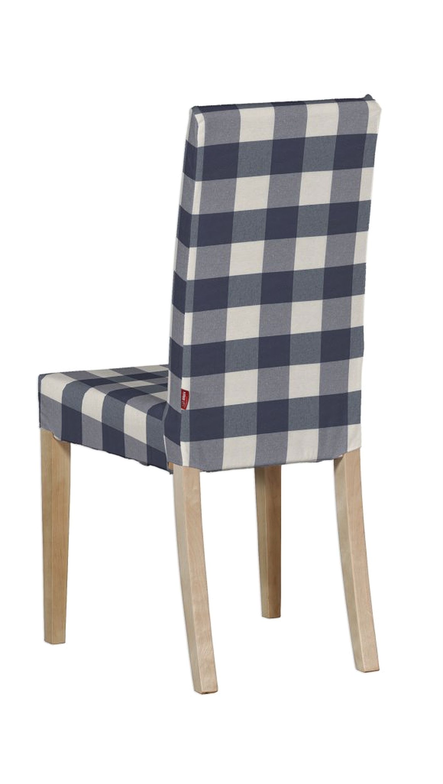 Potah na židli IKEA  Harry, krátký barva tmavě modrá látka vzorované