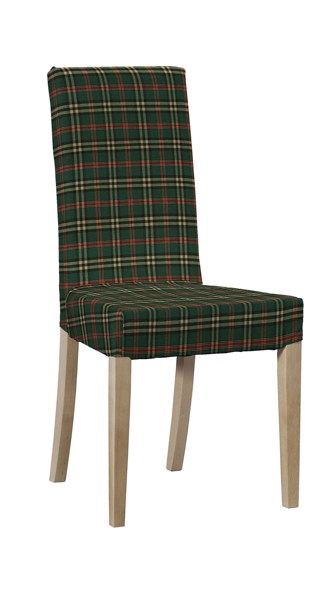 Potah na židli IKEA  Harry, krátký barva zelená látka vzorované (hover)