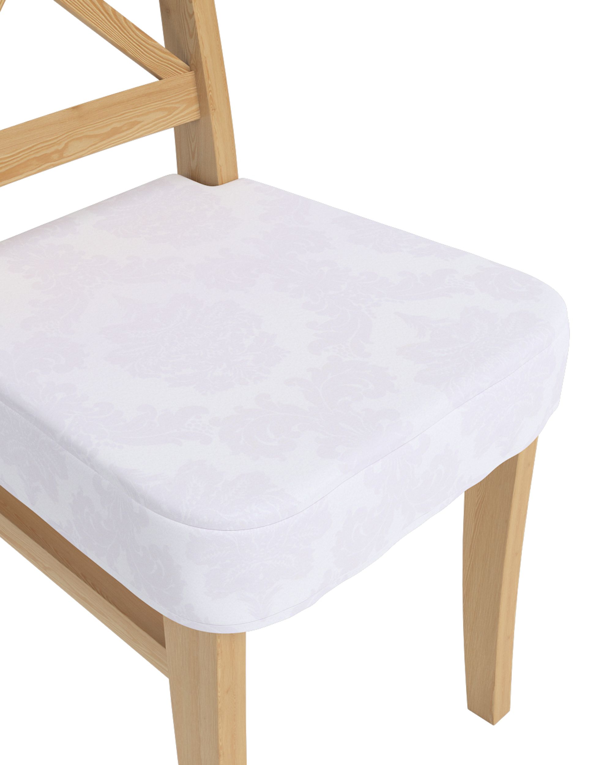 Sedák na židli IKEA Ingolf barva bílá látka lesklé, pletený vzor, vzorované (hover)