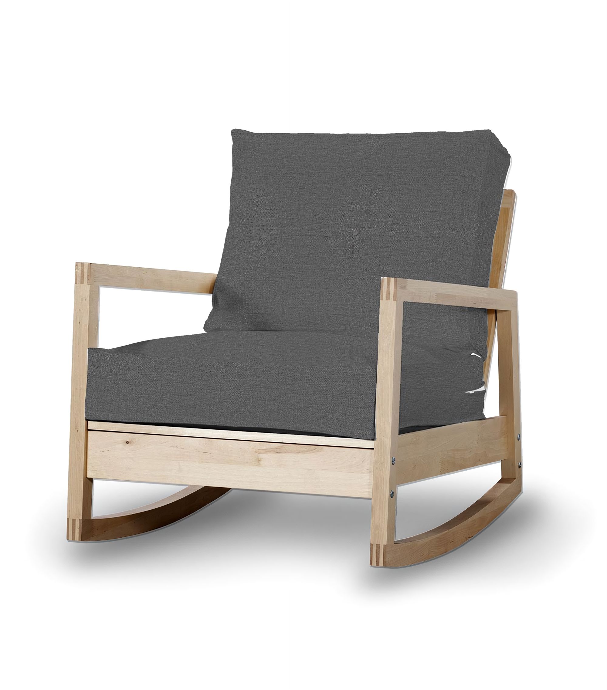 Potah na křeslo IKEA Lillberg barva šedá látka pletený vzor