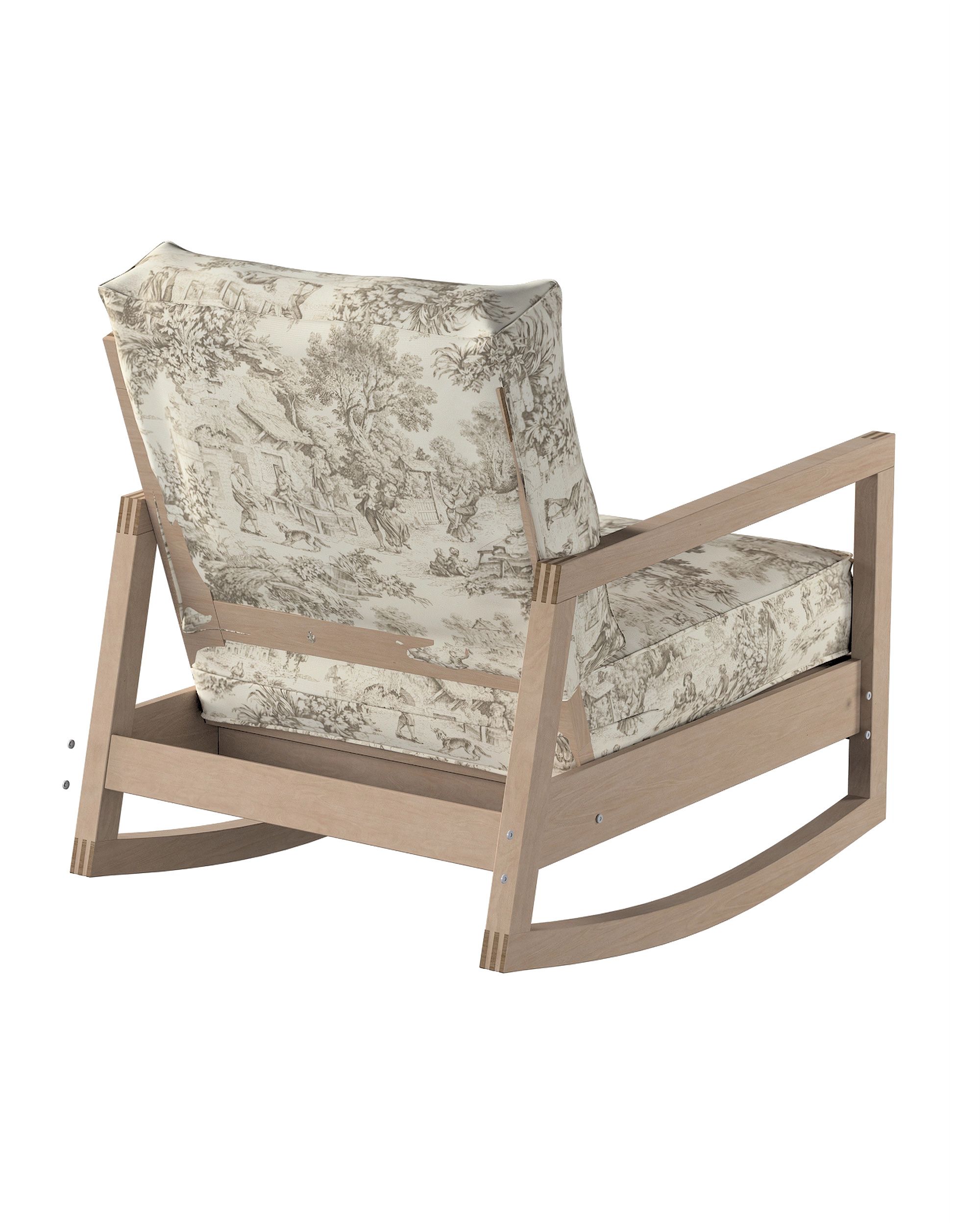 Potah na křeslo IKEA Lillberg barva hnědá látka vzorované (hover)