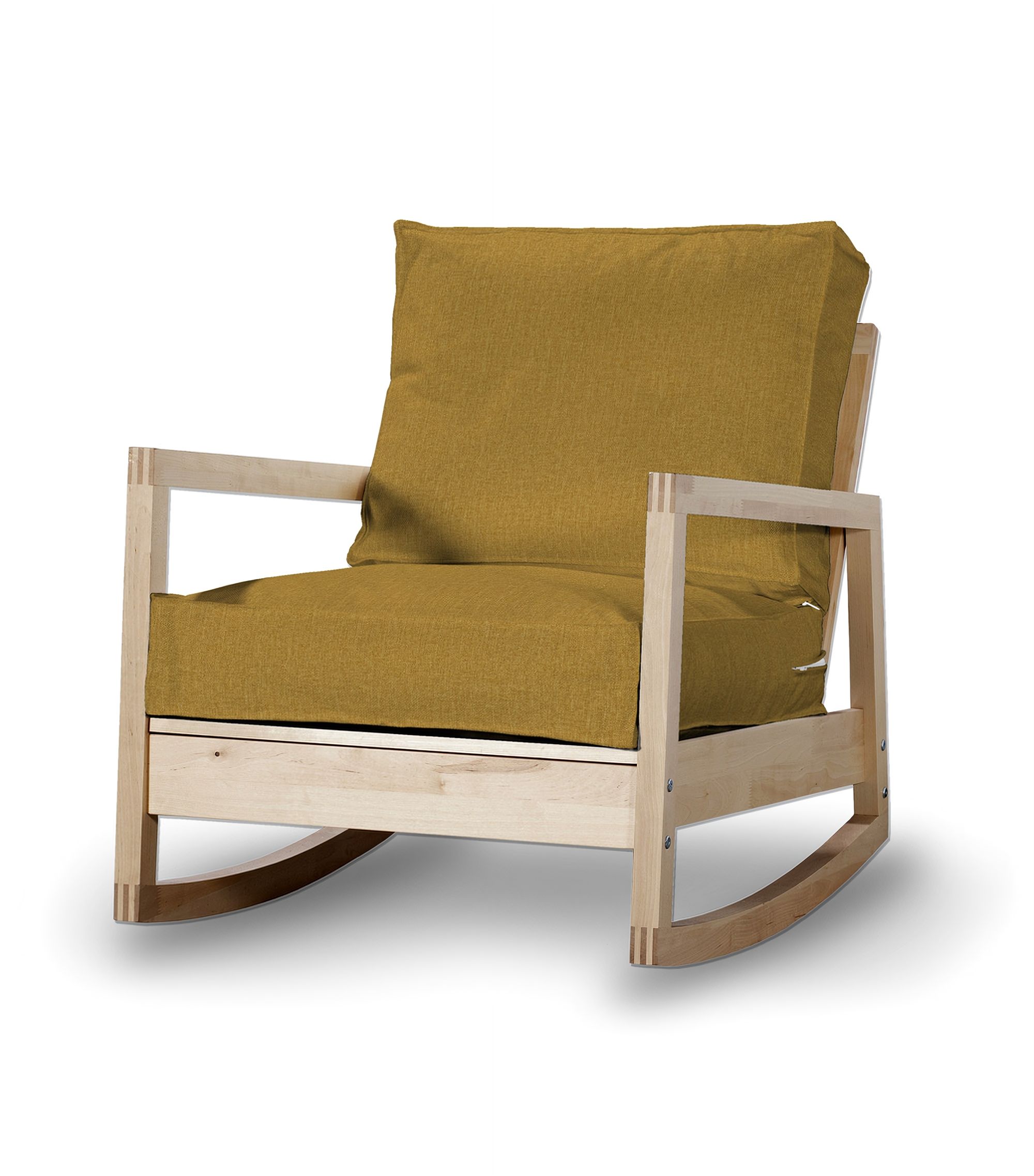 Potah na křeslo IKEA Lillberg barva žlutá látka pletený vzor