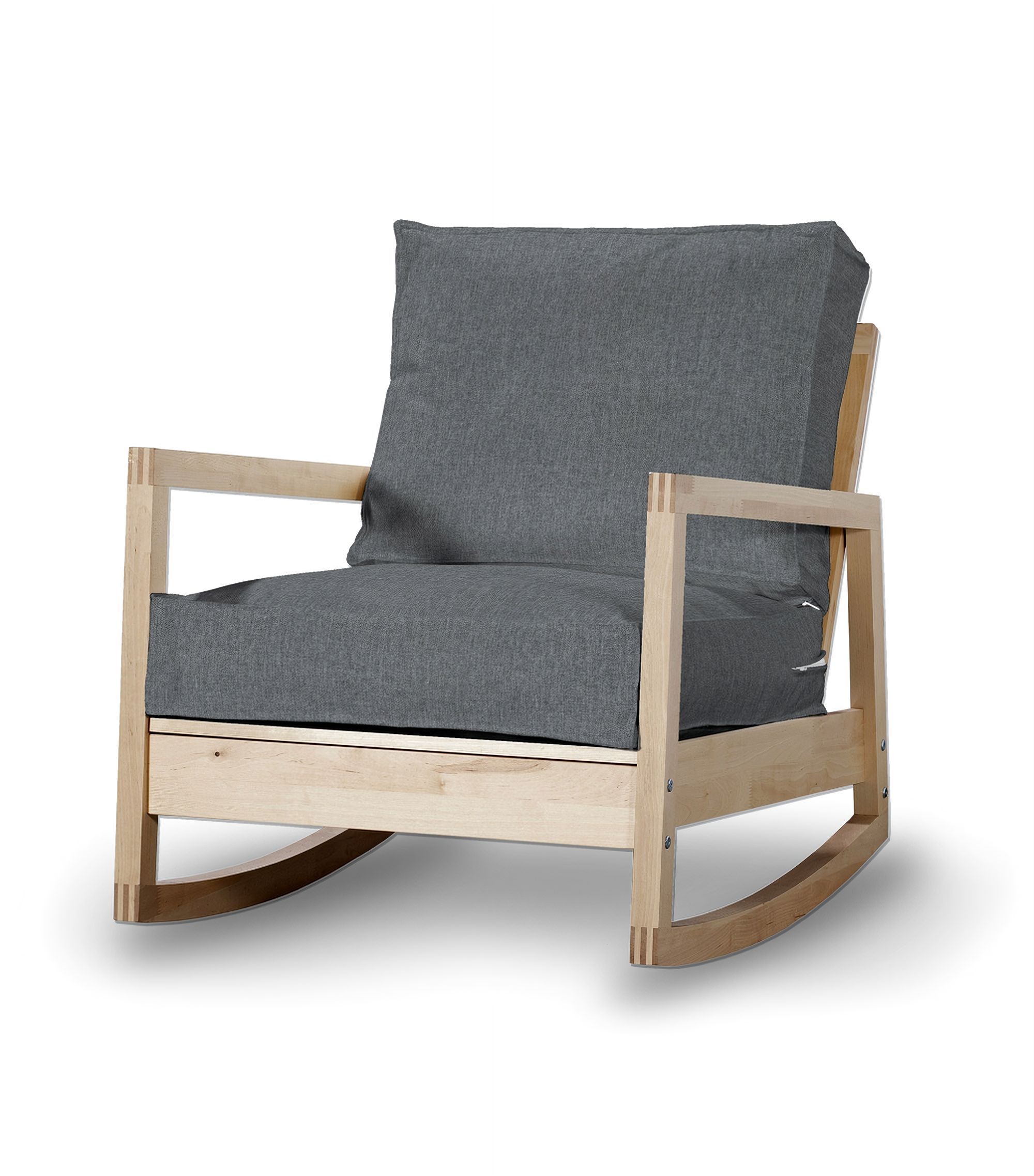 Potah na křeslo IKEA Lillberg barva šedá látka pletený vzor