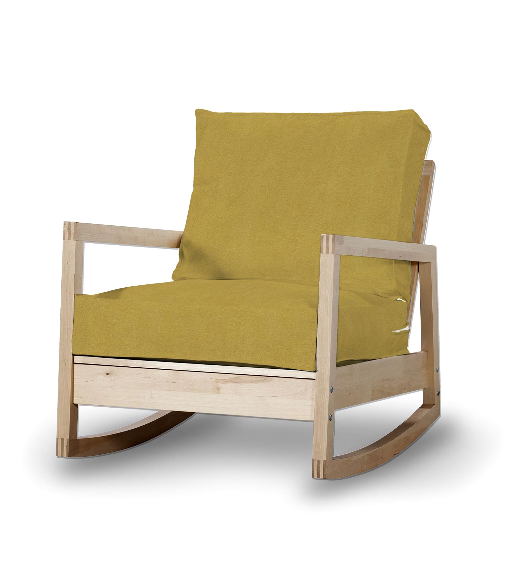 Potah na křeslo IKEA Lillberg barva žlutá látka pletený vzor