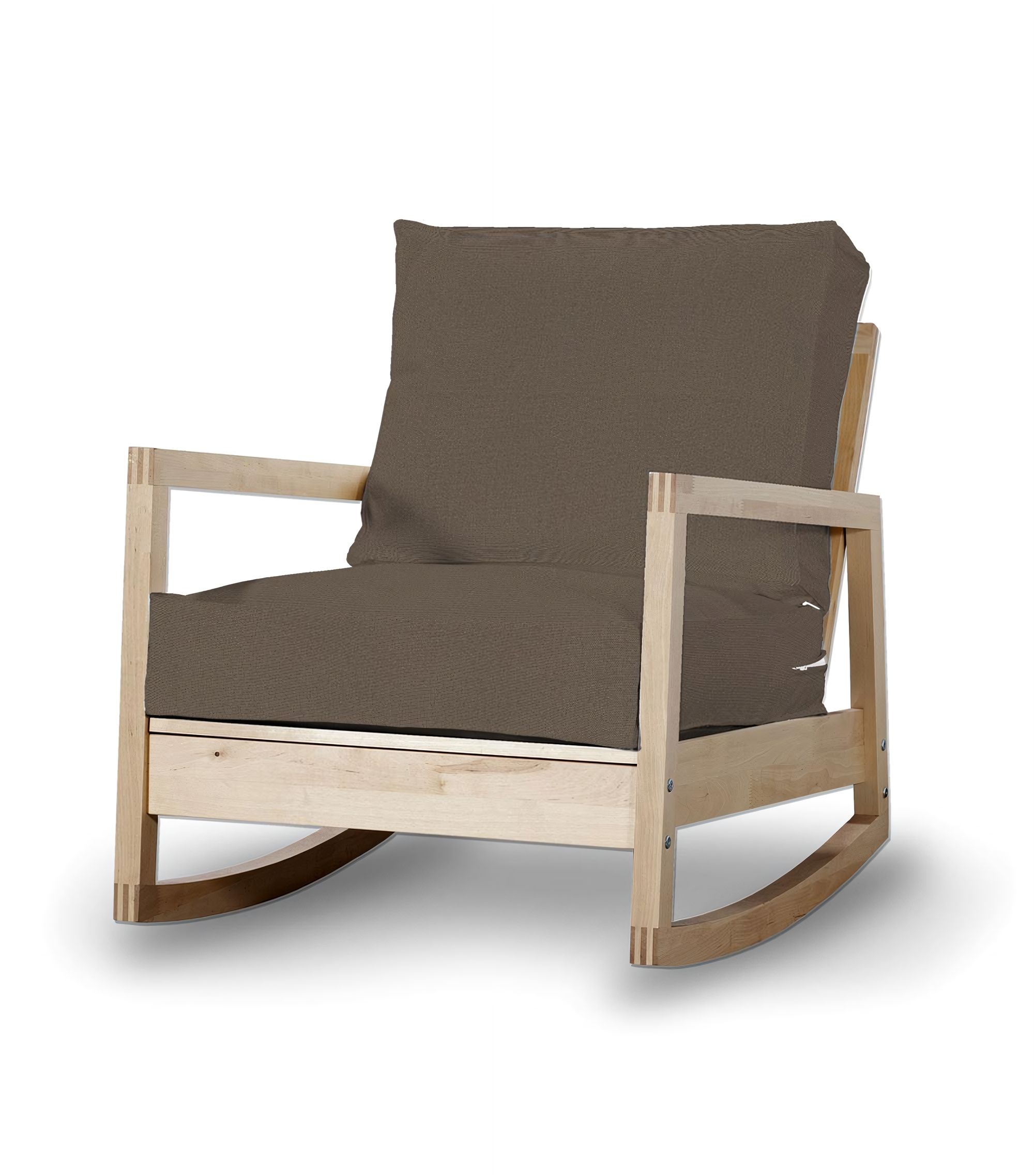 Potah na křeslo IKEA Lillberg barva hnědá látka pletený vzor