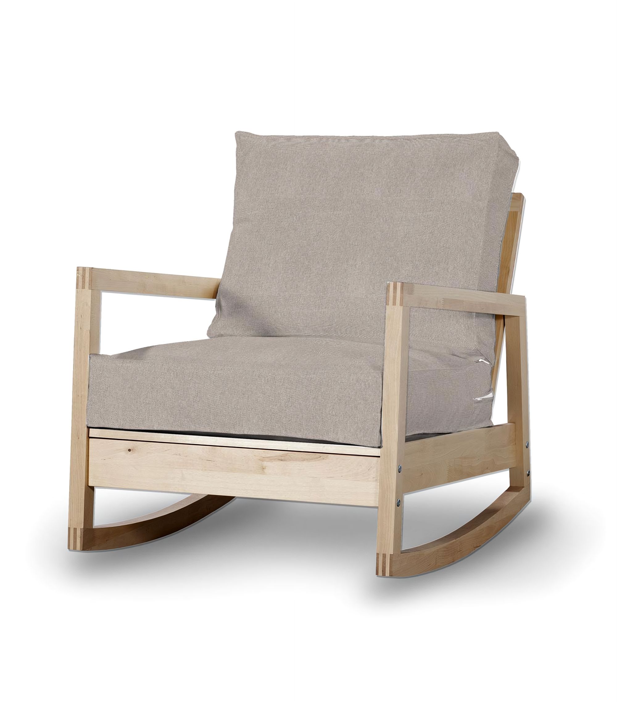 Potah na křeslo IKEA Lillberg barva béžová látka pletený vzor