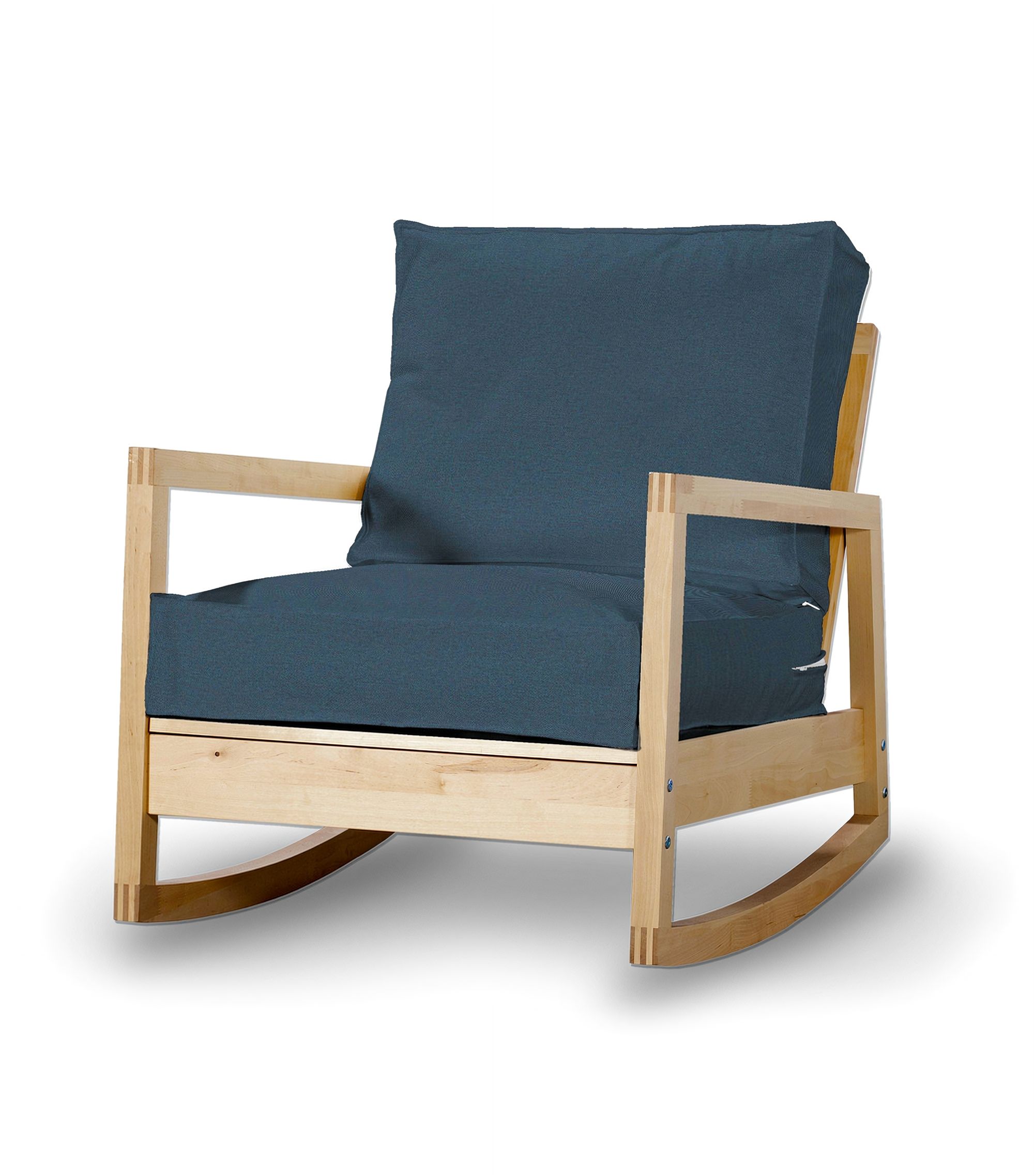 Potah na křeslo IKEA Lillberg barva modrá látka pletený vzor