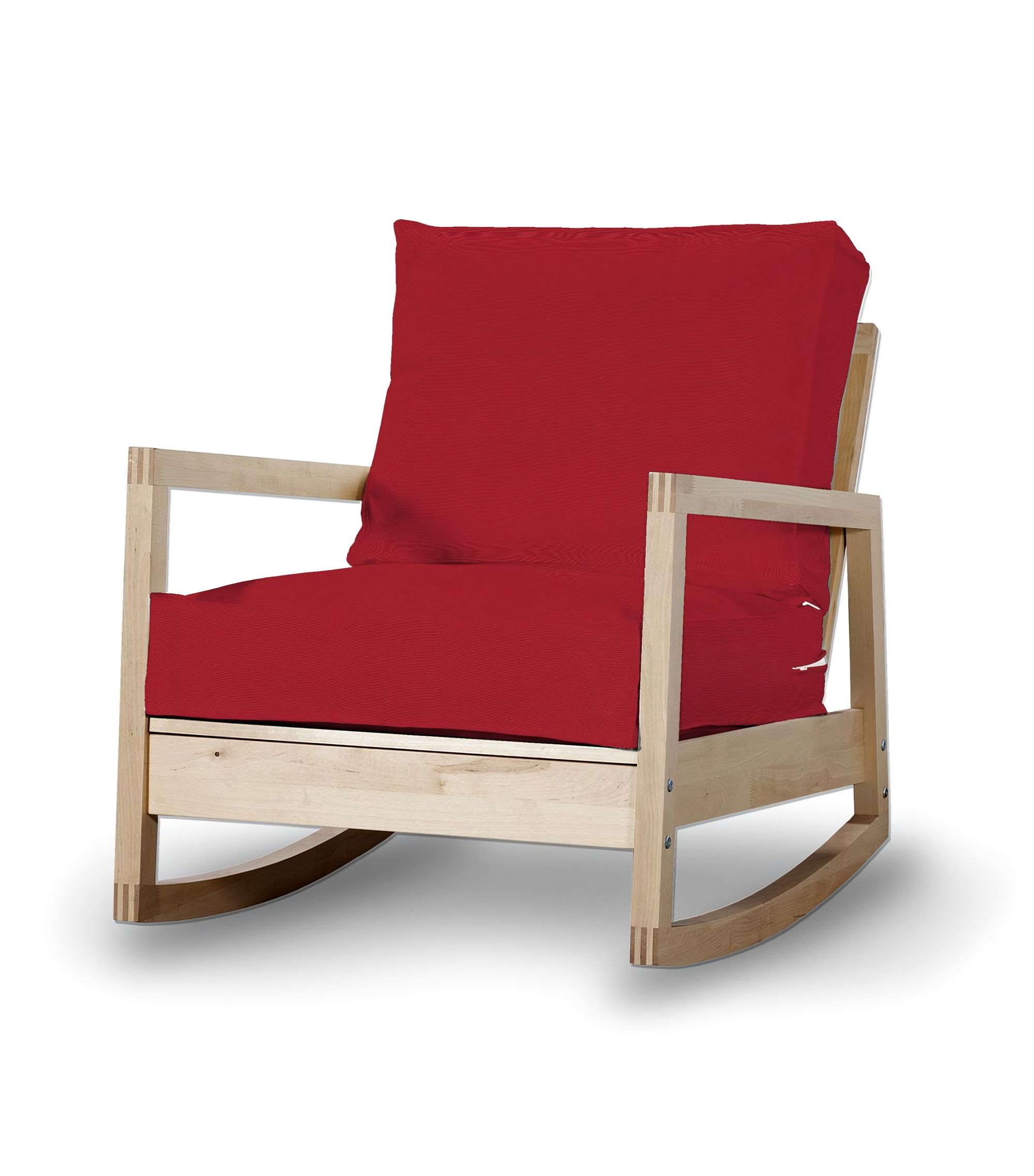 Potah na křeslo IKEA Lillberg barva červená látka pletený vzor