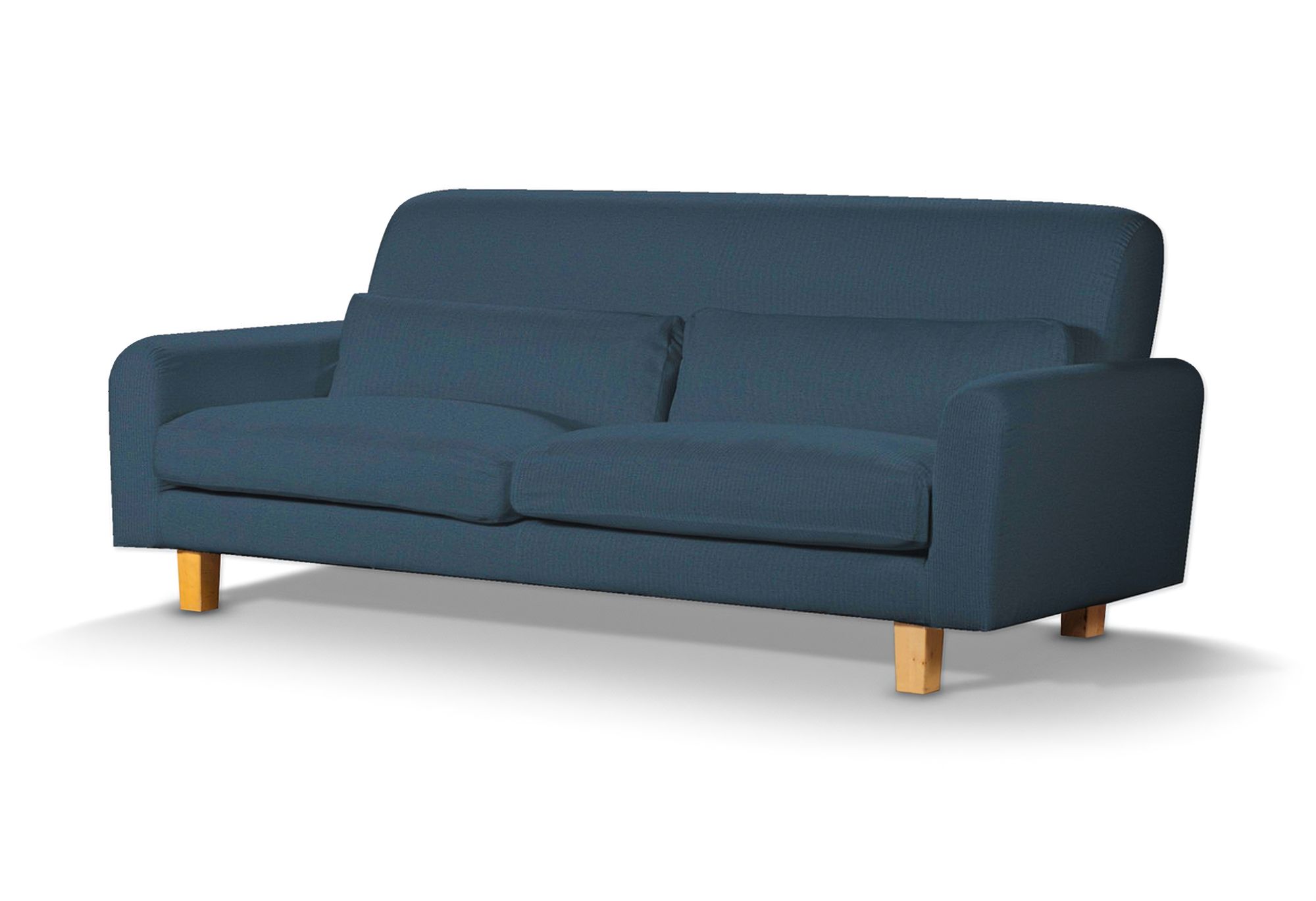 Potah na pohovku IKEA Nikkala krátký barva modrá látka pletený vzor