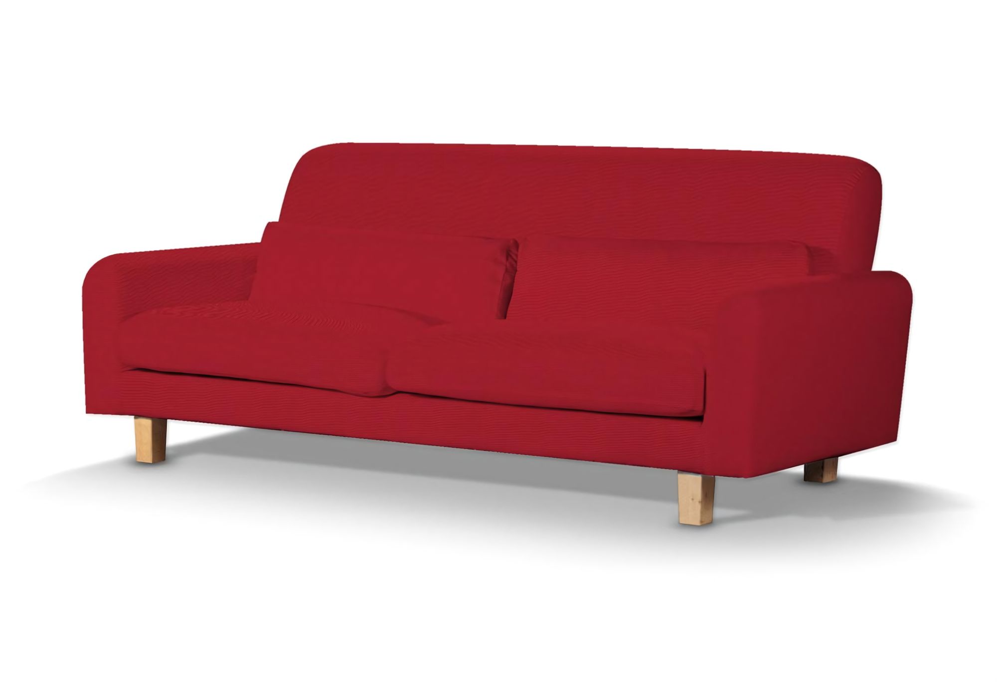 Potah na pohovku IKEA Nikkala krátký barva červená látka pletený vzor