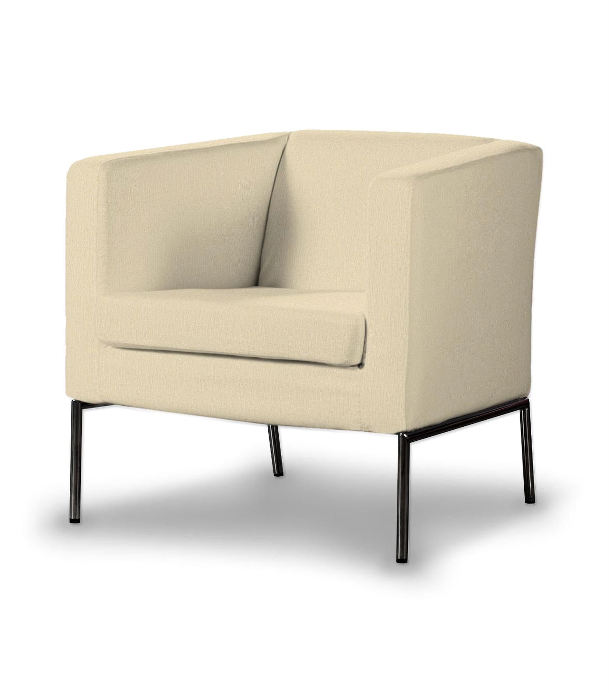 Potah na křeslo IKEA Klappsta barva krémová látka lesklé, pletený vzor