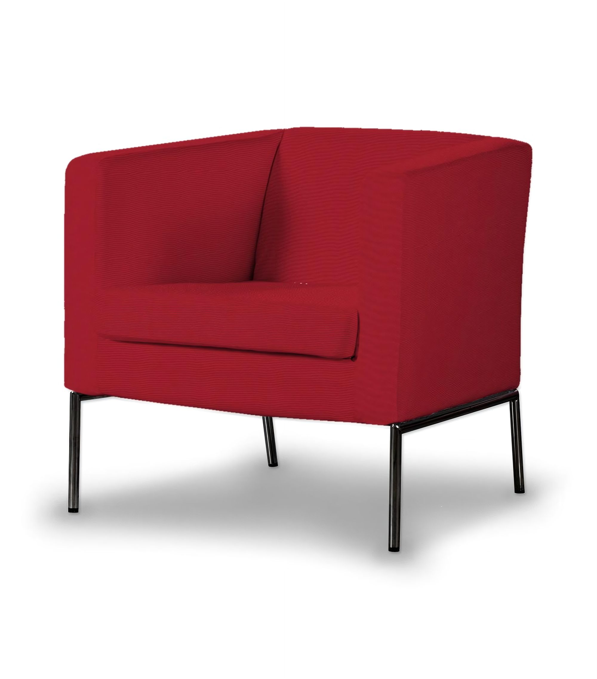 Potah na křeslo IKEA Klappsta barva červená látka pletený vzor