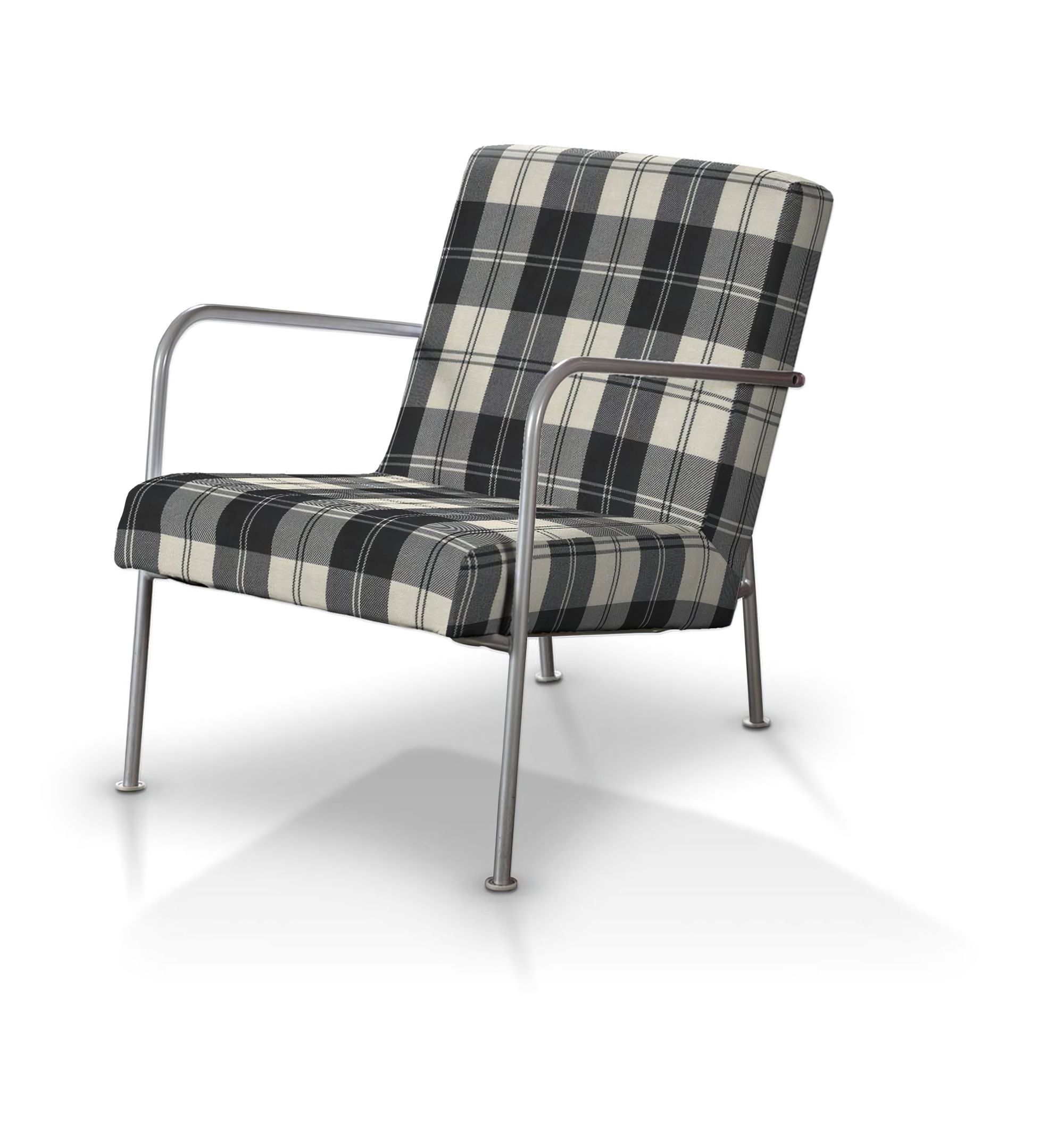 Potah na křeslo Ikea PS barva černá látka pletený vzor, vzorované