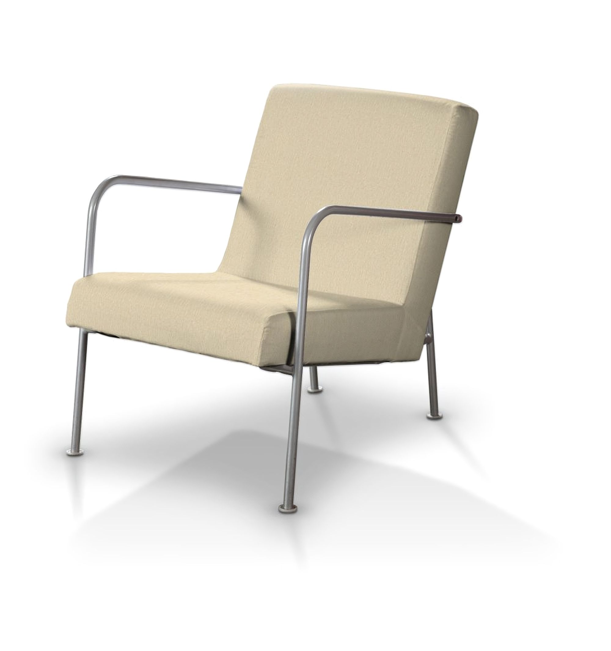 Potah na křeslo Ikea PS barva krémová látka lesklé, pletený vzor