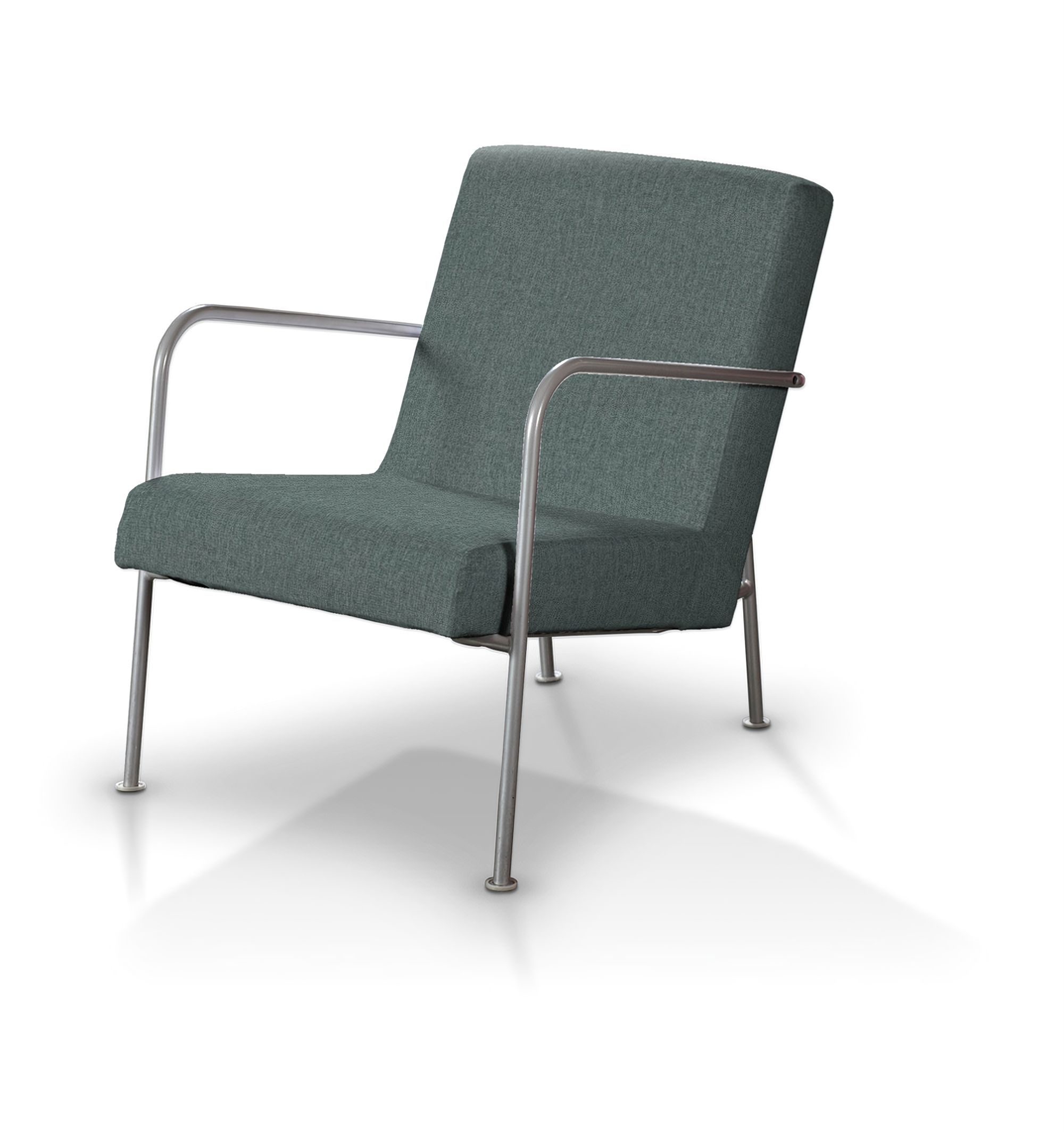 Potah na křeslo Ikea PS barva modrá látka pletený vzor