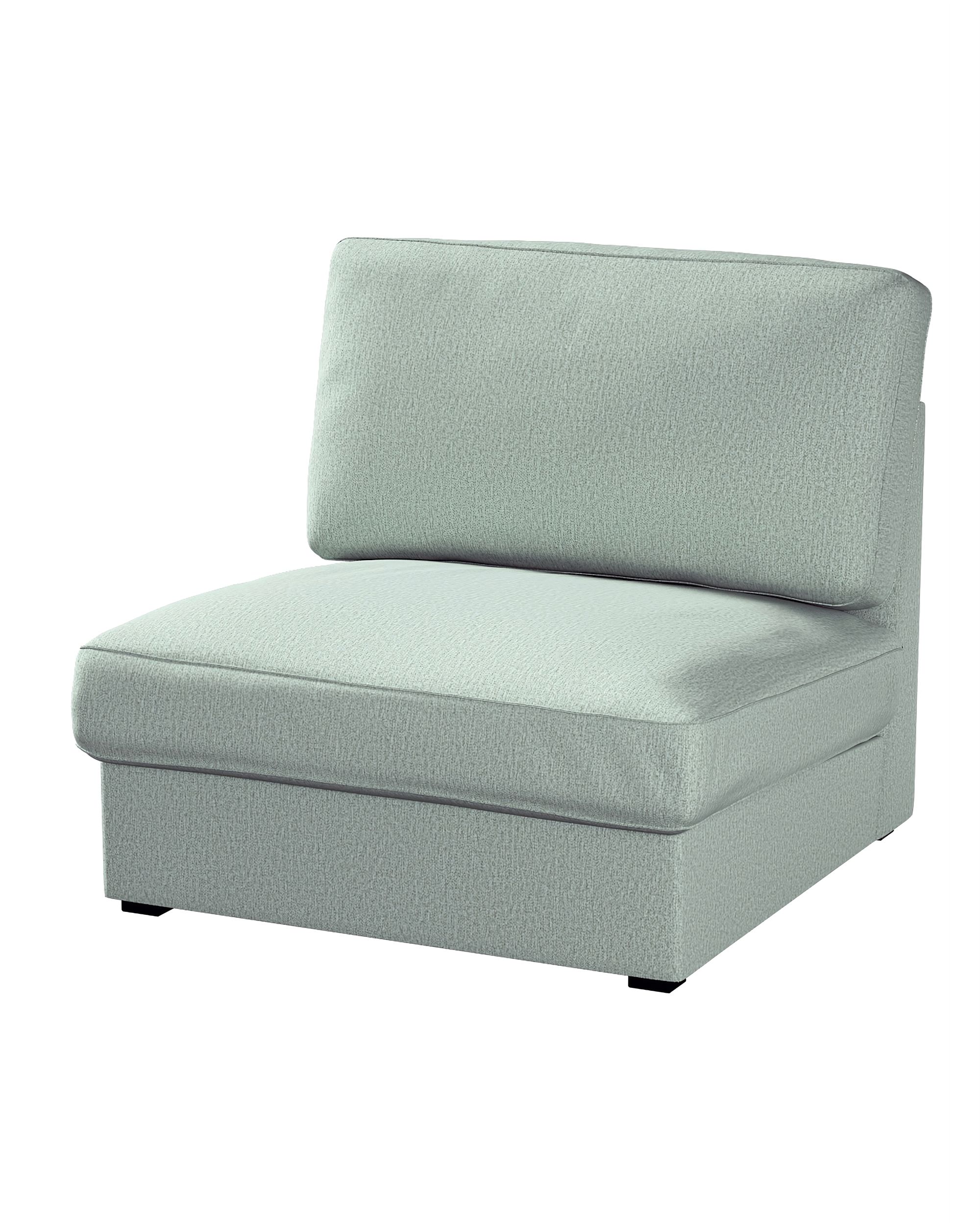 Potah na neskládací křeslo IKEA Kivik barva zelená látka pletený vzor