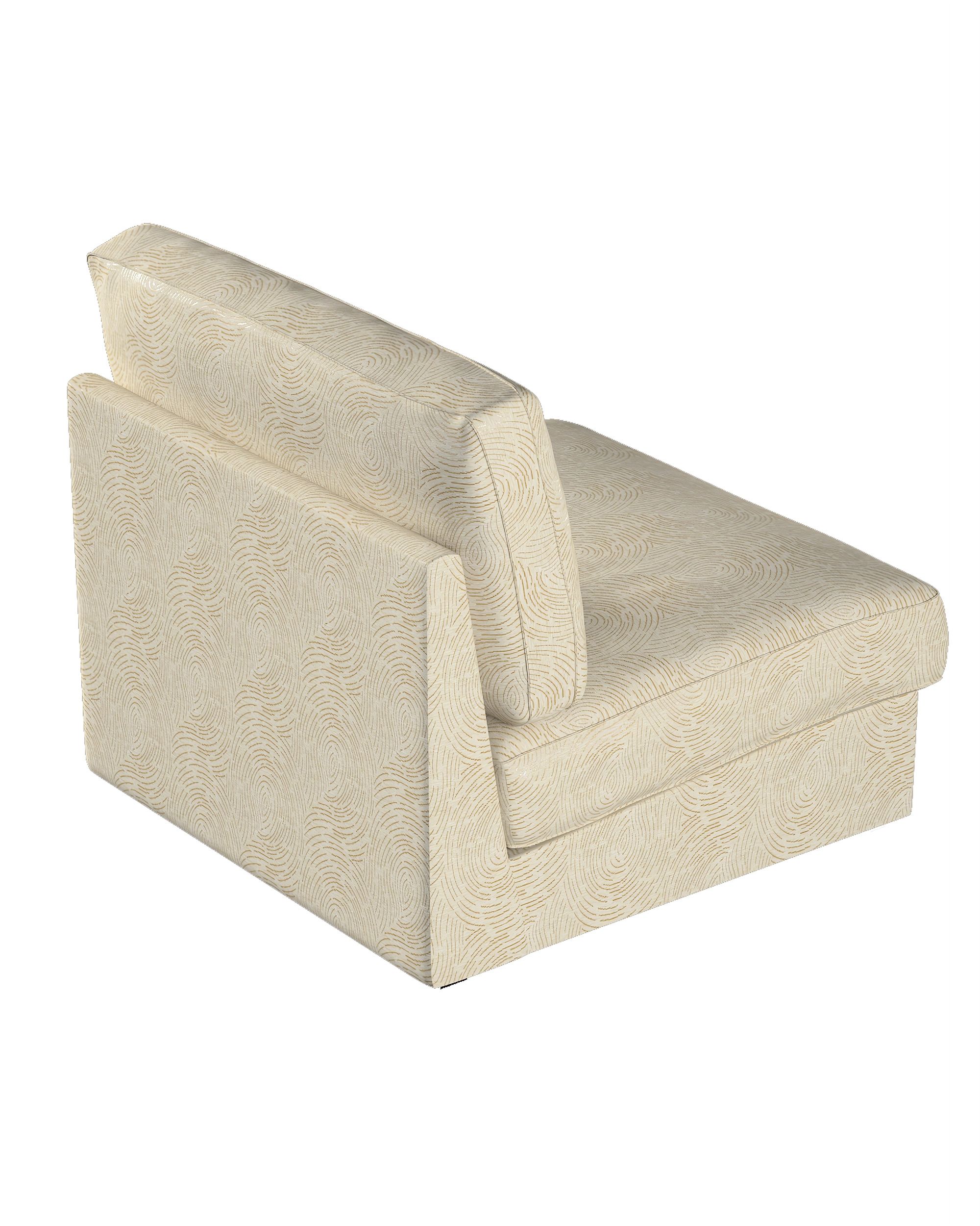 Potah na neskládací křeslo IKEA Kivik barva béžová látka lesklé, pletený vzor, vzorované (hover)