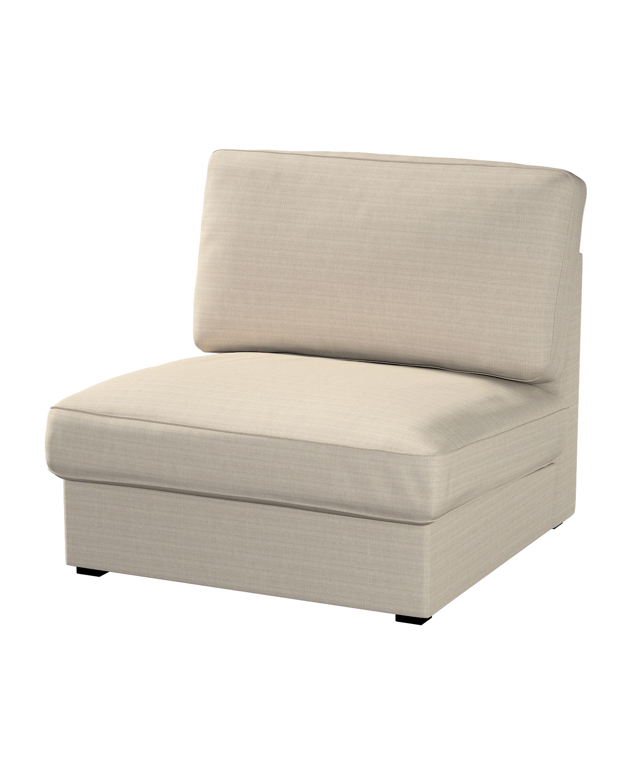 Potah na neskládací křeslo IKEA Kivik barva béžová látka pletený vzor