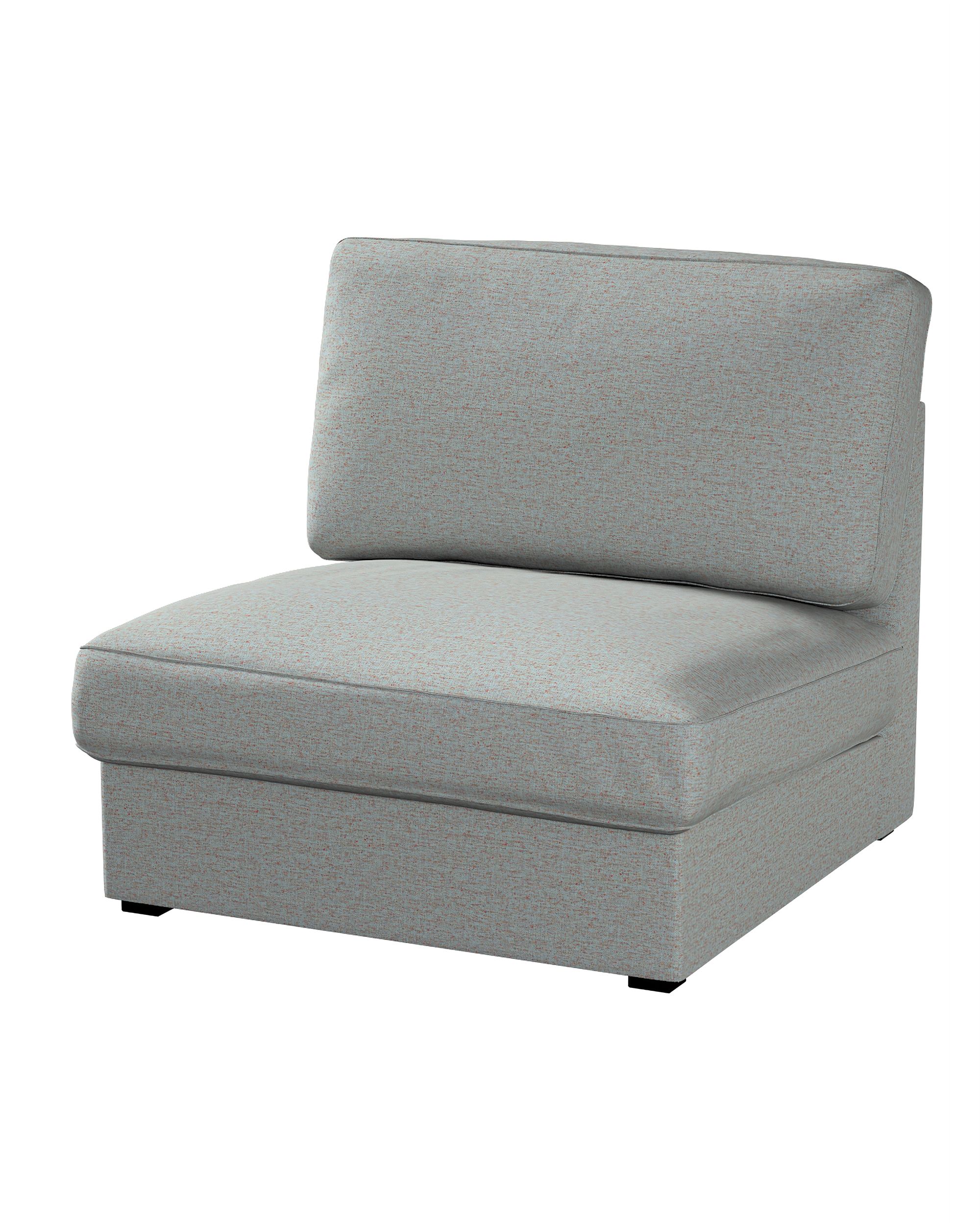 Potah na neskládací křeslo IKEA Kivik barva modrá látka pletený vzor