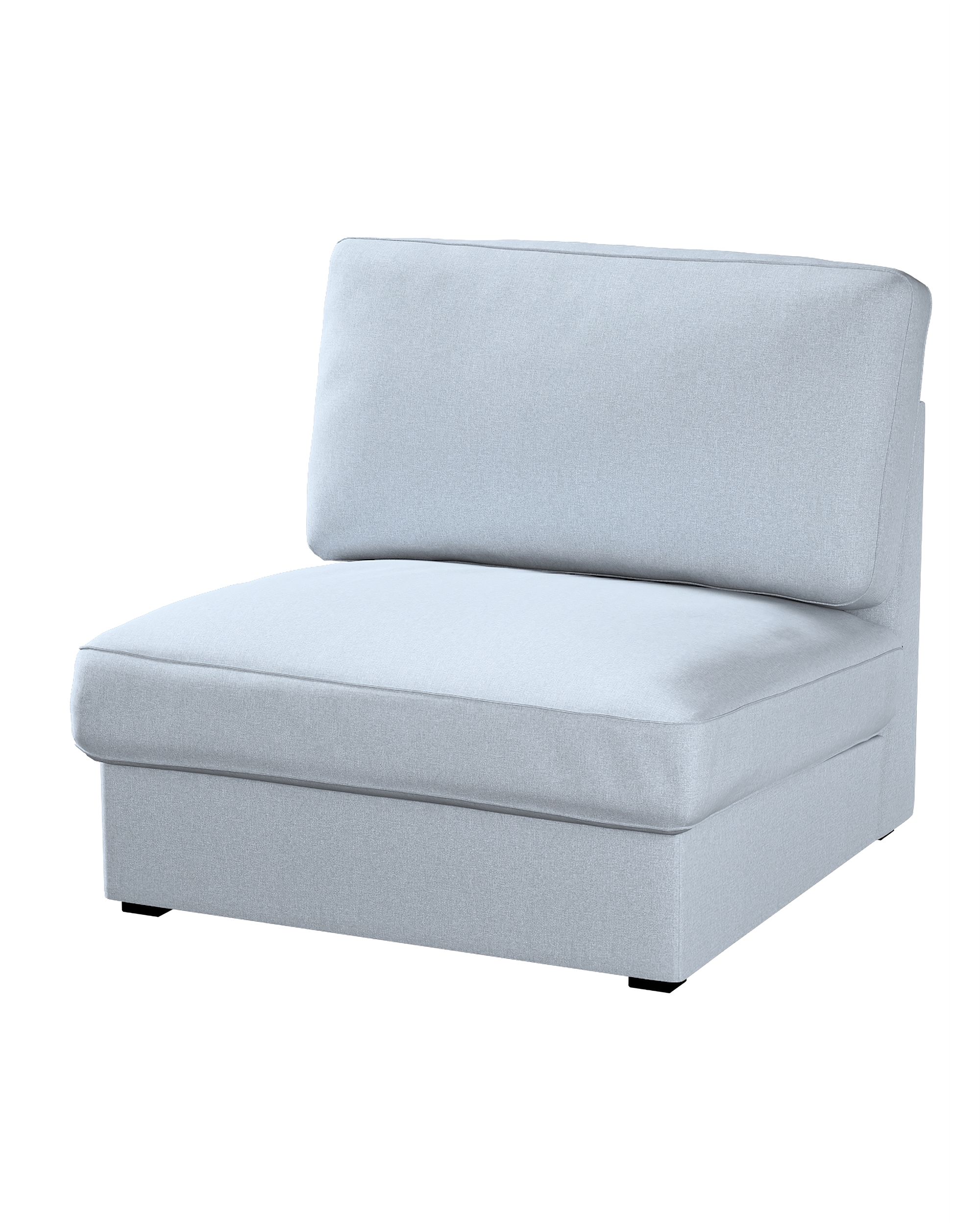 Potah na neskládací křeslo IKEA Kivik barva modrá látka pletený vzor