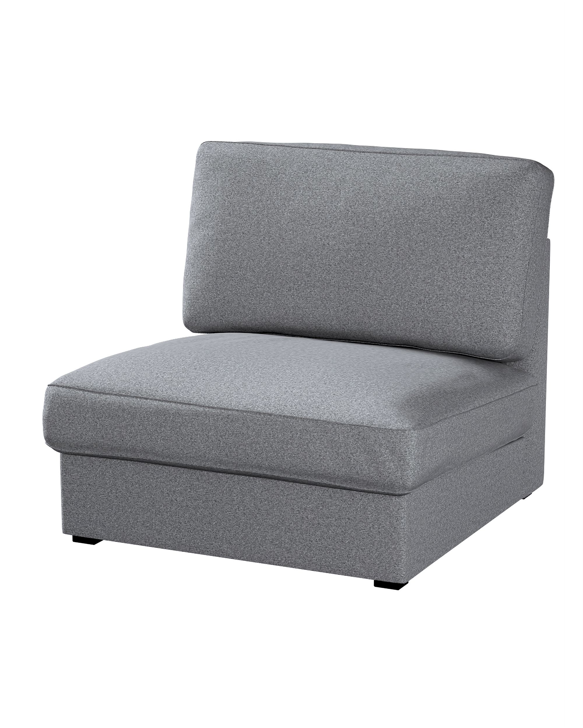 Potah na neskládací křeslo IKEA Kivik barva šedá látka pletený vzor