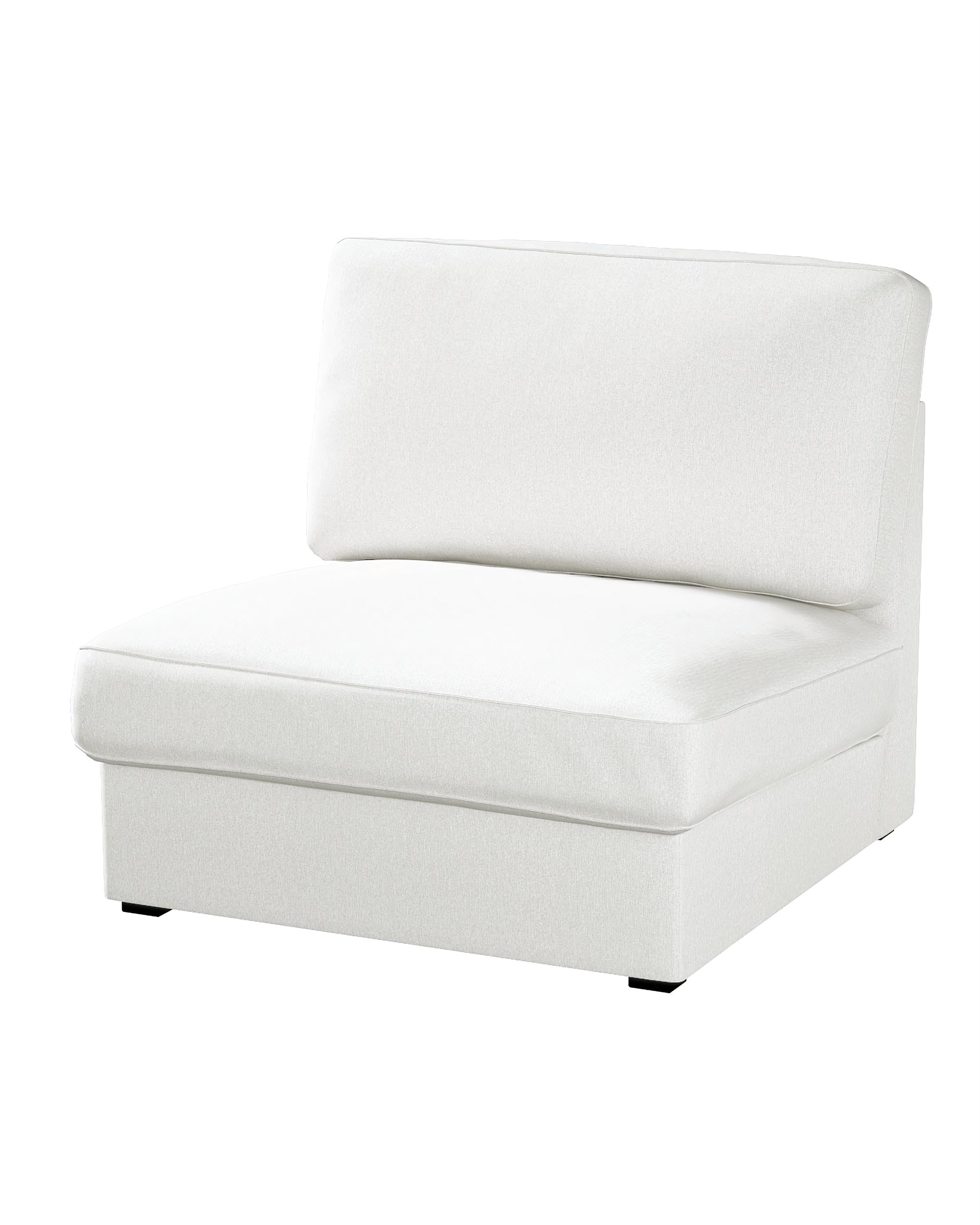 Potah na neskládací křeslo IKEA Kivik barva krémová látka pletený vzor