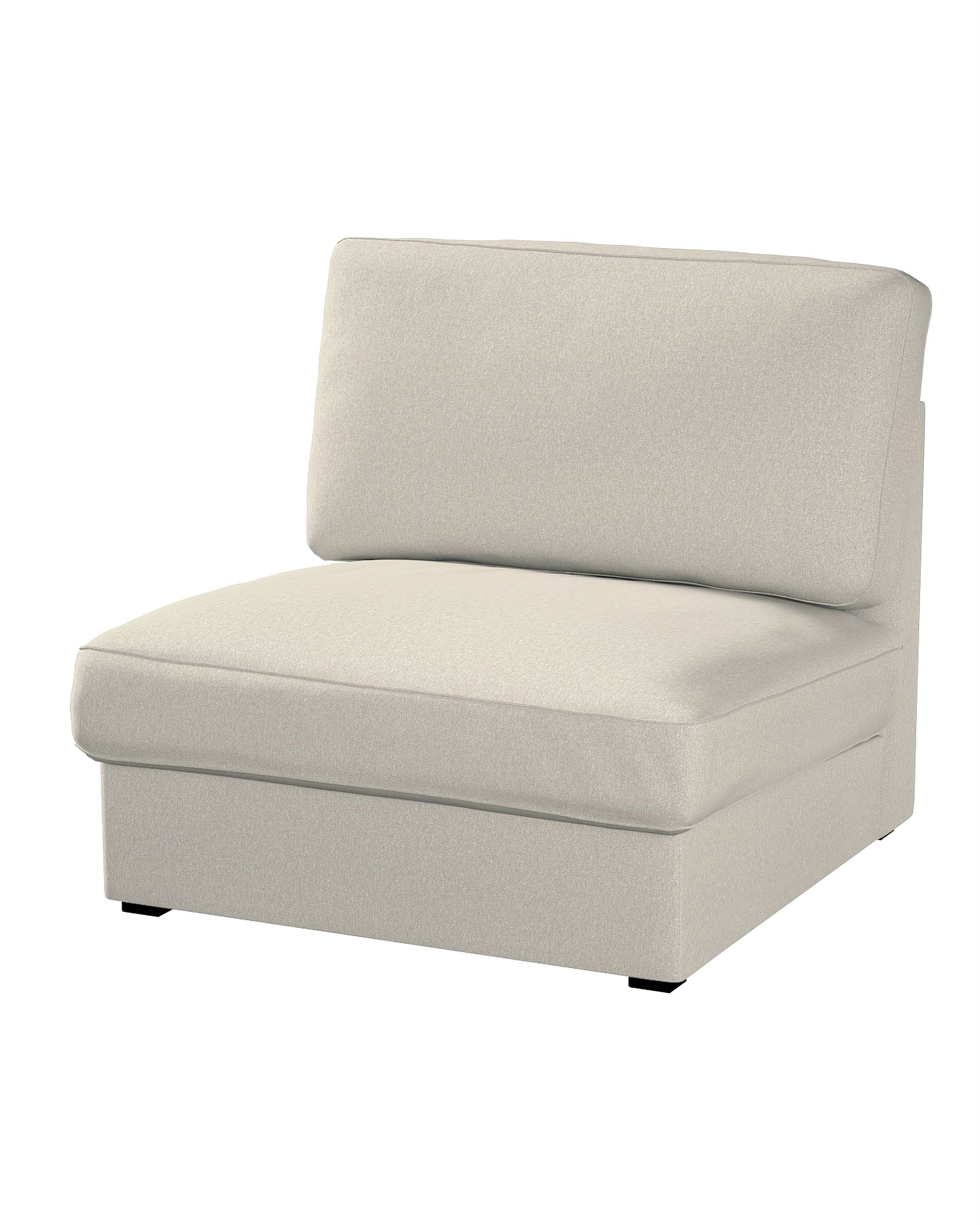 Potah na neskládací křeslo IKEA Kivik barva béžová látka pletený vzor